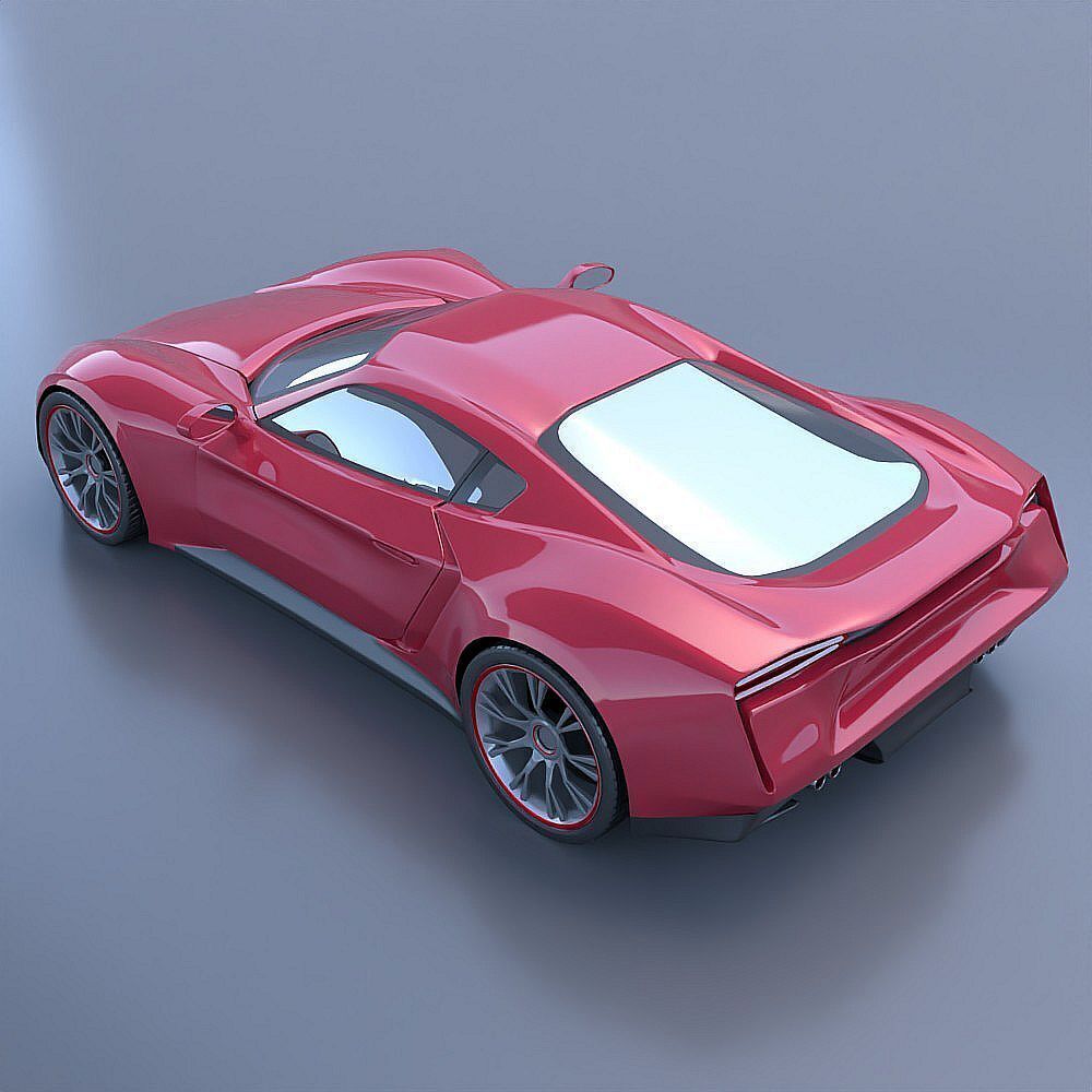 Anfeox concept car 3D model_4