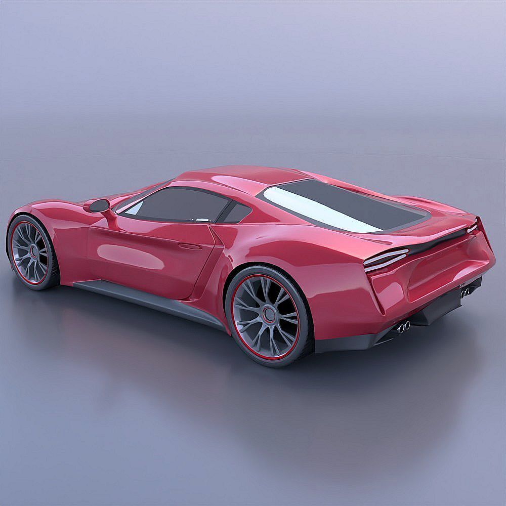 Anfeox concept car 3D model_1