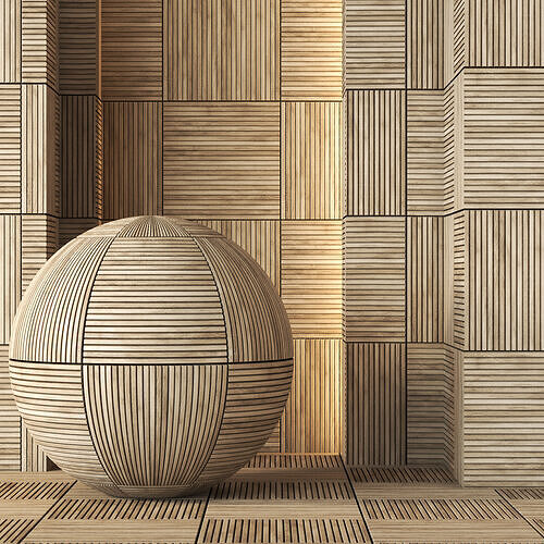 Decorative Wood Panel Texture 4K - Seamlss Texture