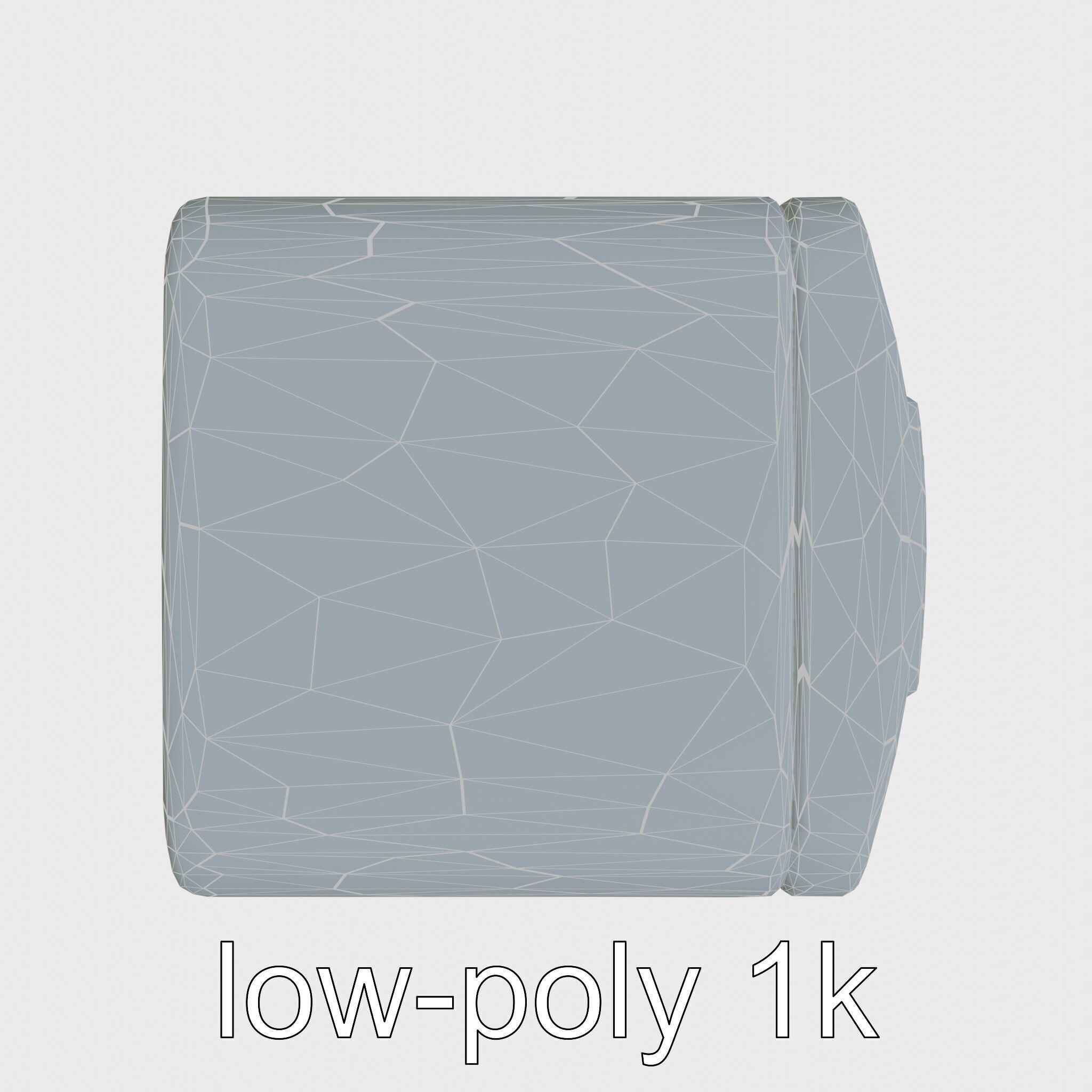 Cartoon Refrigerator with Rounded Edges and Illustrated Contents Low-poly 3D model_15