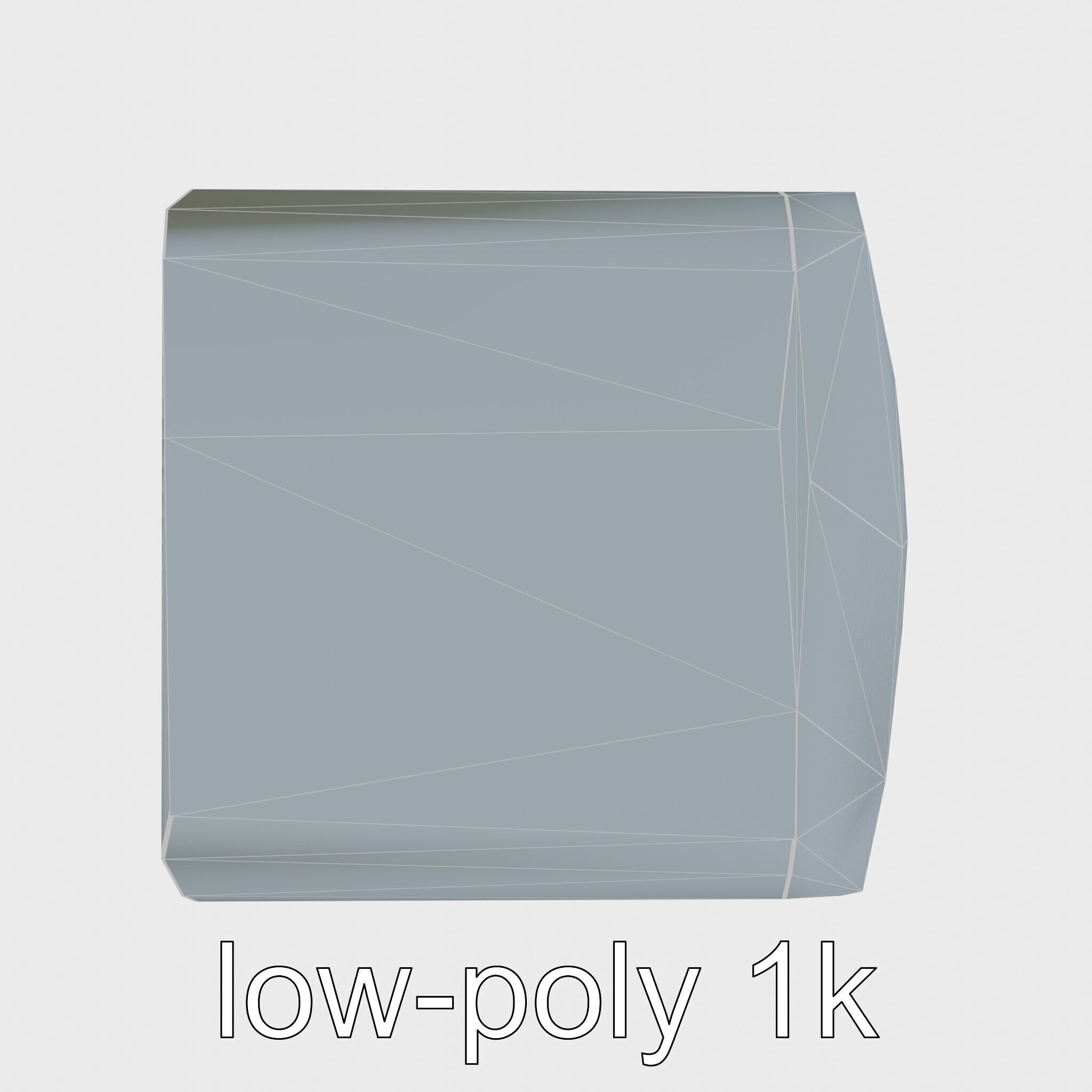 Cartoon Refrigerator with Rounded Edges and Illustrated Contents Low-poly 3D model_21