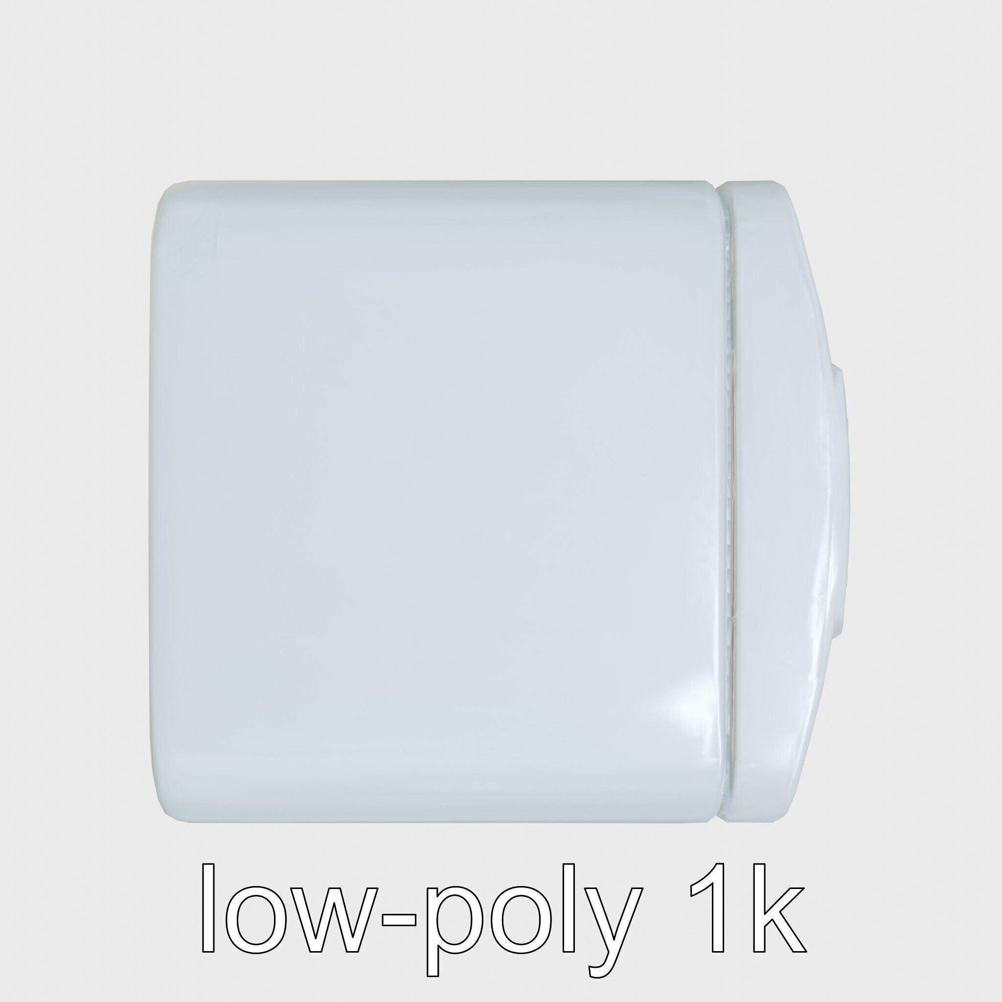 Cartoon Refrigerator with Rounded Edges and Illustrated Contents Low-poly 3D model_20