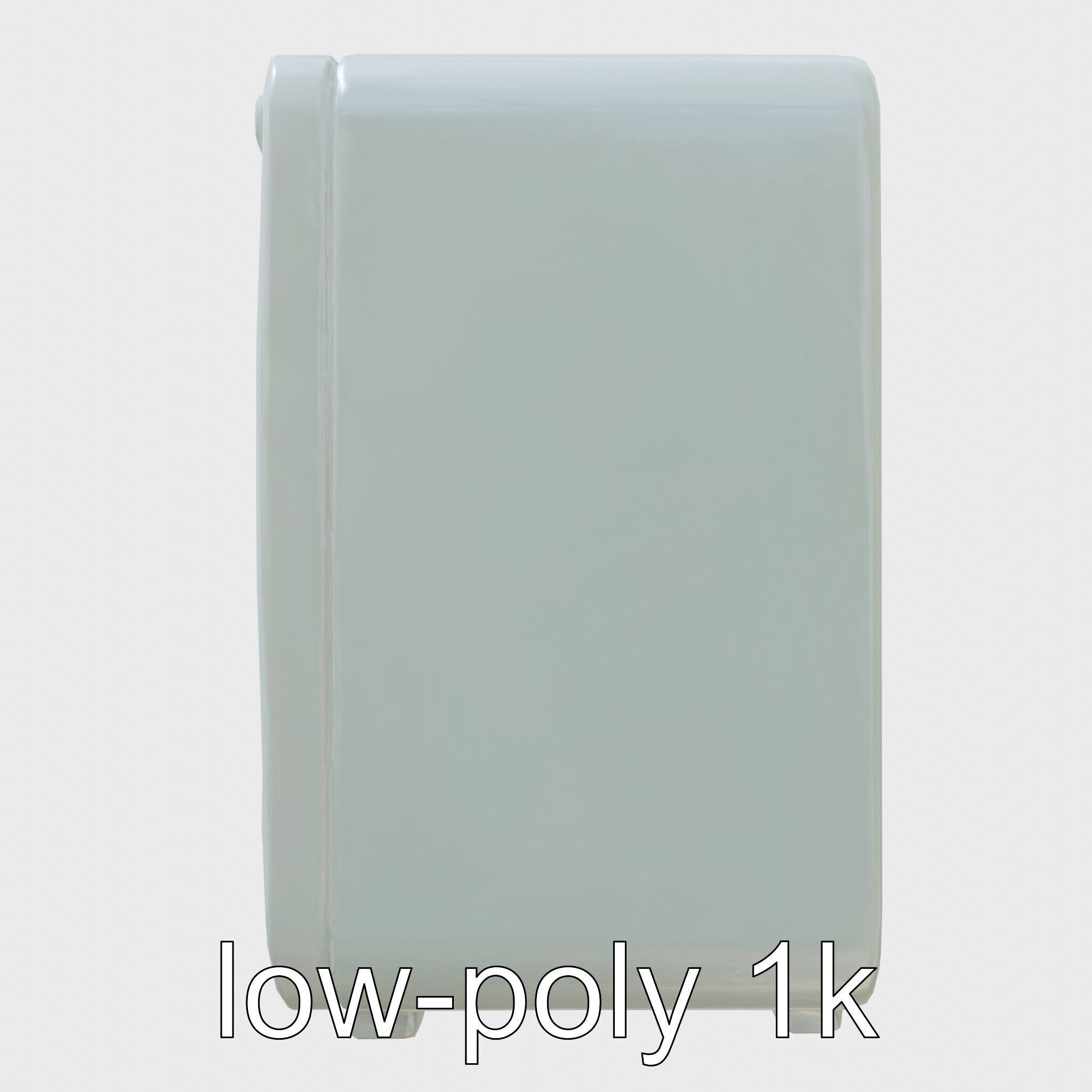 Cartoon Refrigerator with Rounded Edges and Illustrated Contents Low-poly 3D model_11