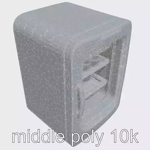 Cartoon Refrigerator with Rounded Edges and Illustrated Contents