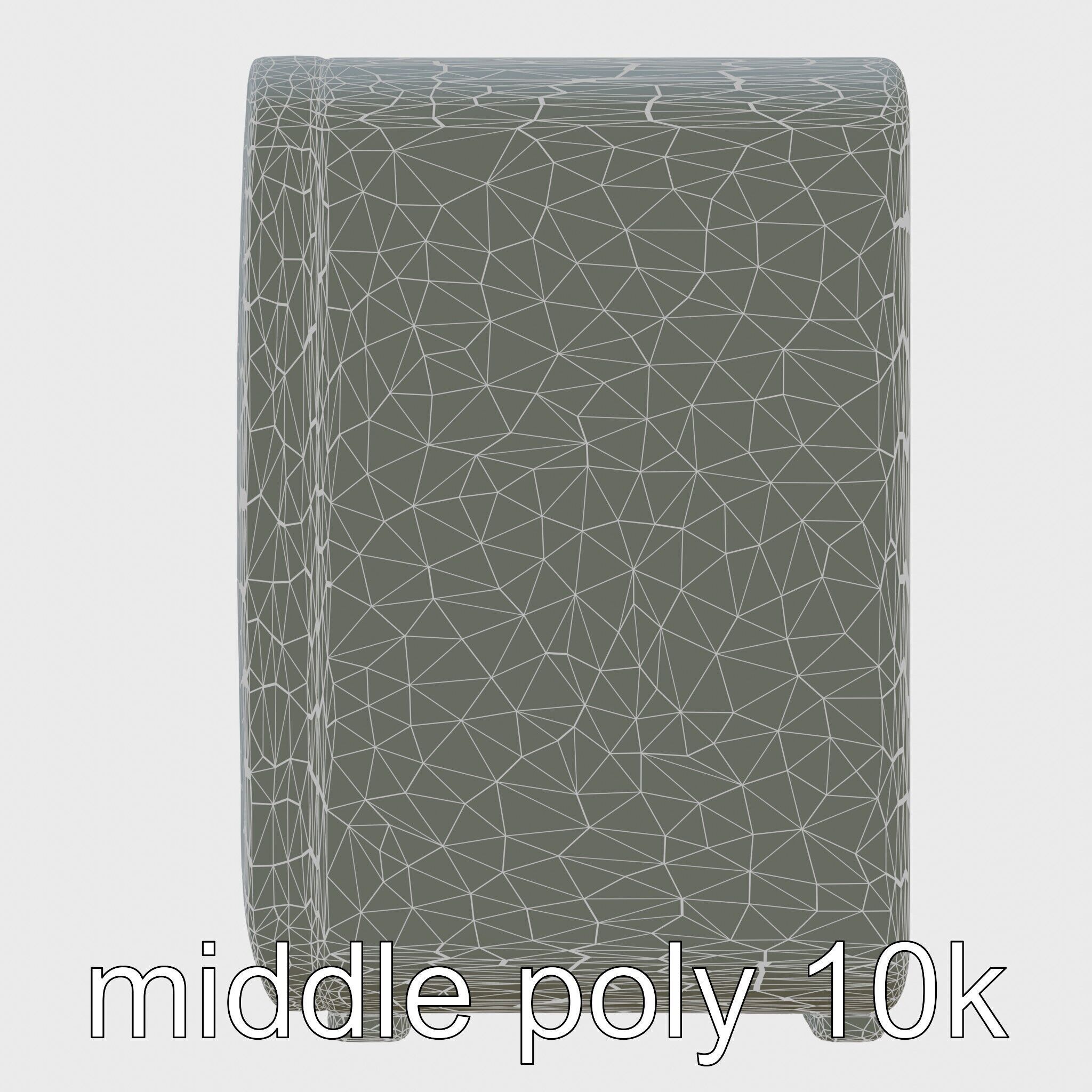 Cartoon Refrigerator with Rounded Edges and Illustrated Contents Low-poly 3D model_7