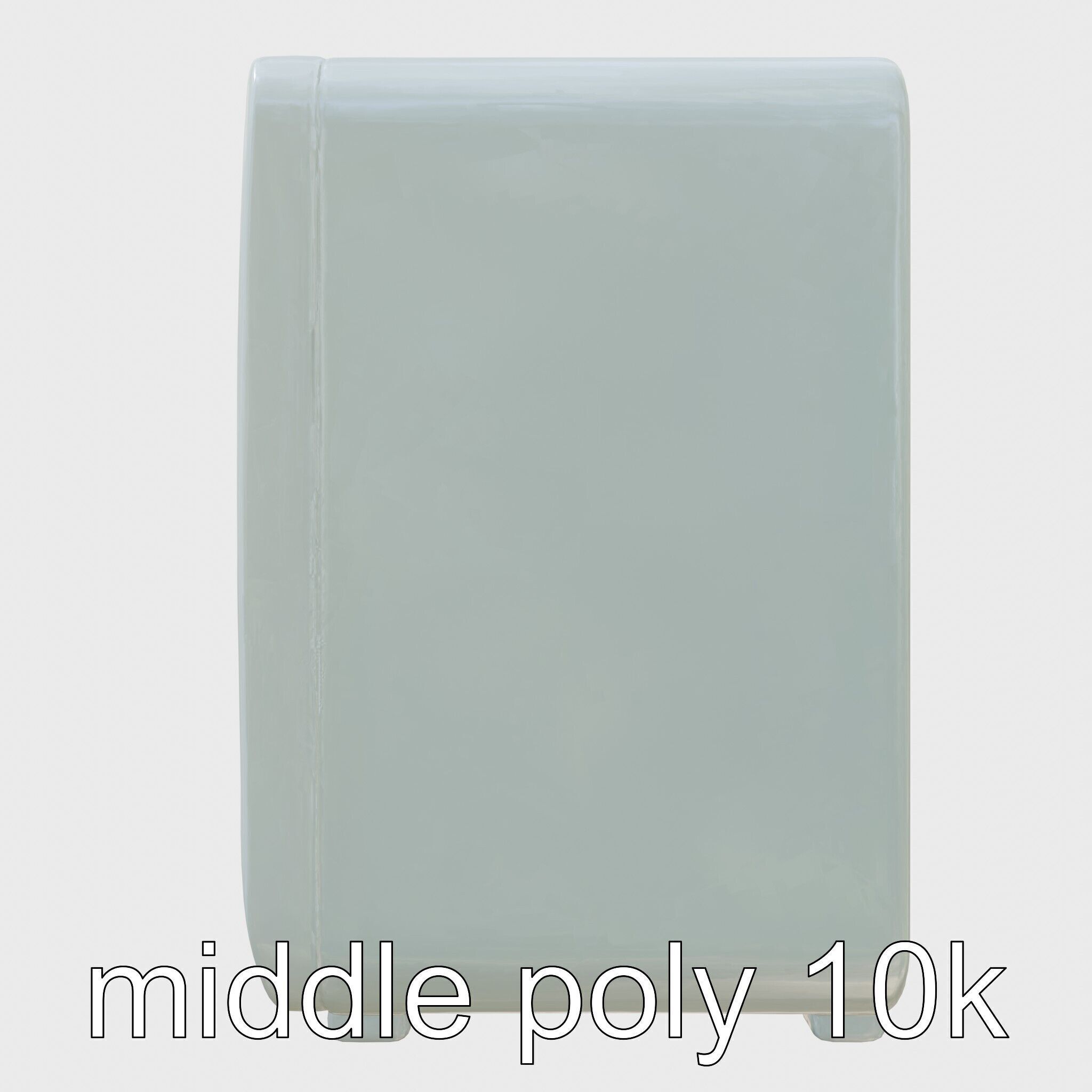 Cartoon Refrigerator with Rounded Edges and Illustrated Contents Low-poly 3D model_9