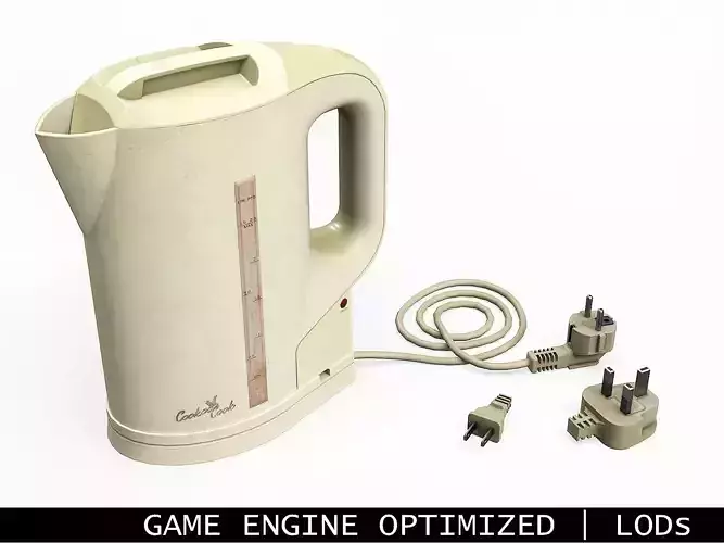 2000s Electric Kettle Dirty Hero Asset Low-poly 3D model