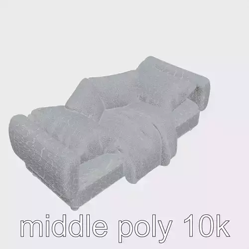 Cartoon Bed with Soft Rounded Corners and Bright Pillows