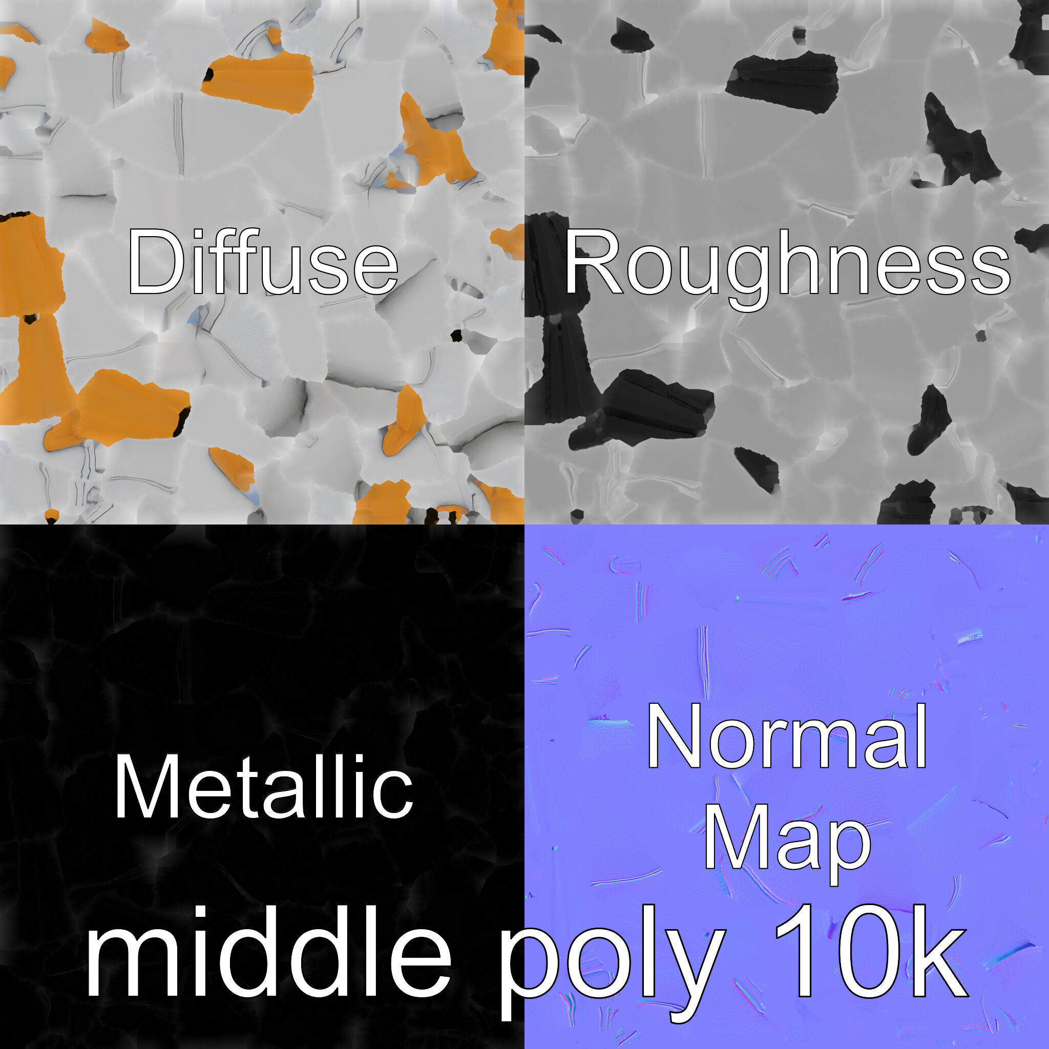 Comical Chair with Curved Backrest Low-poly 3D model_24