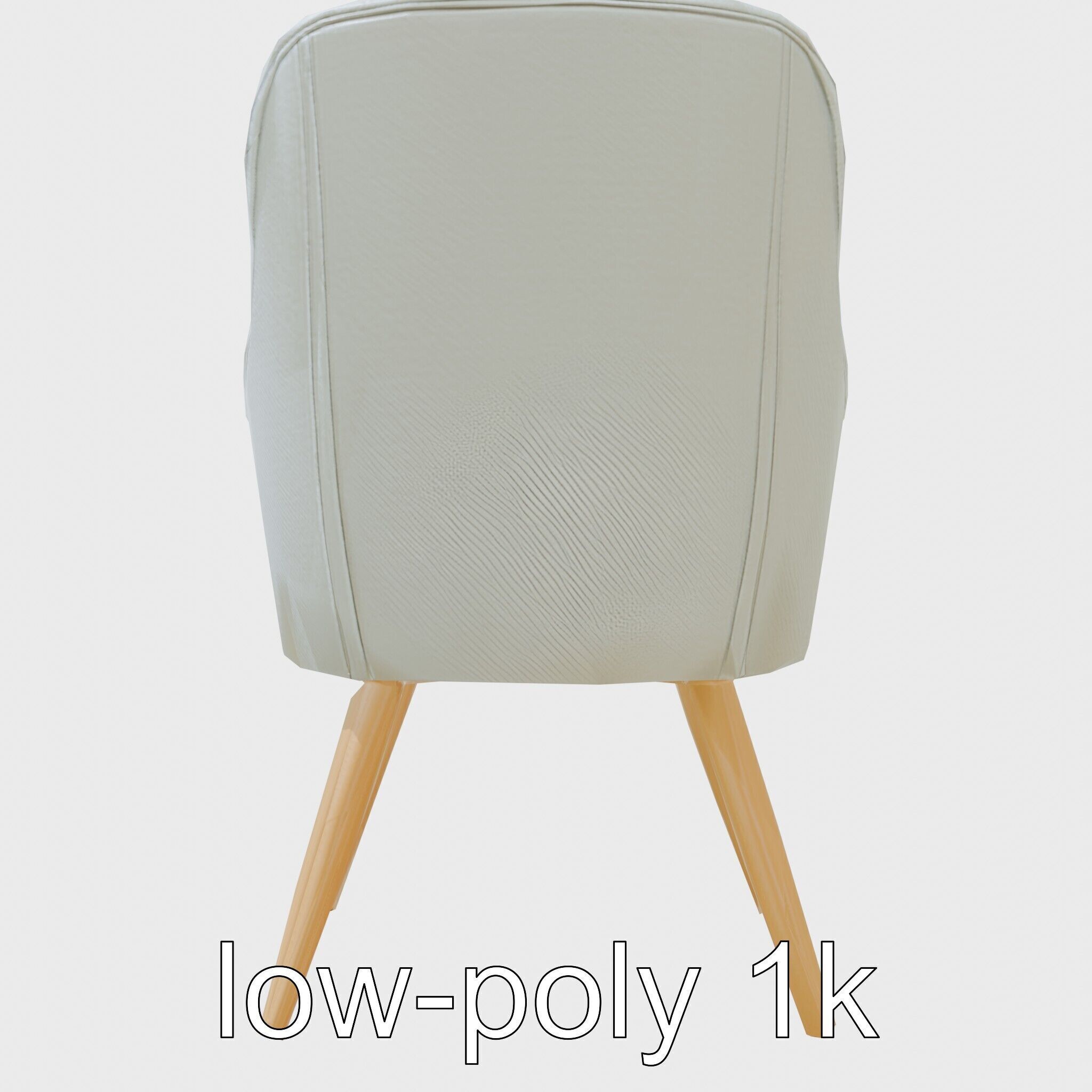 Comical Chair with Curved Backrest Low-poly 3D model_20