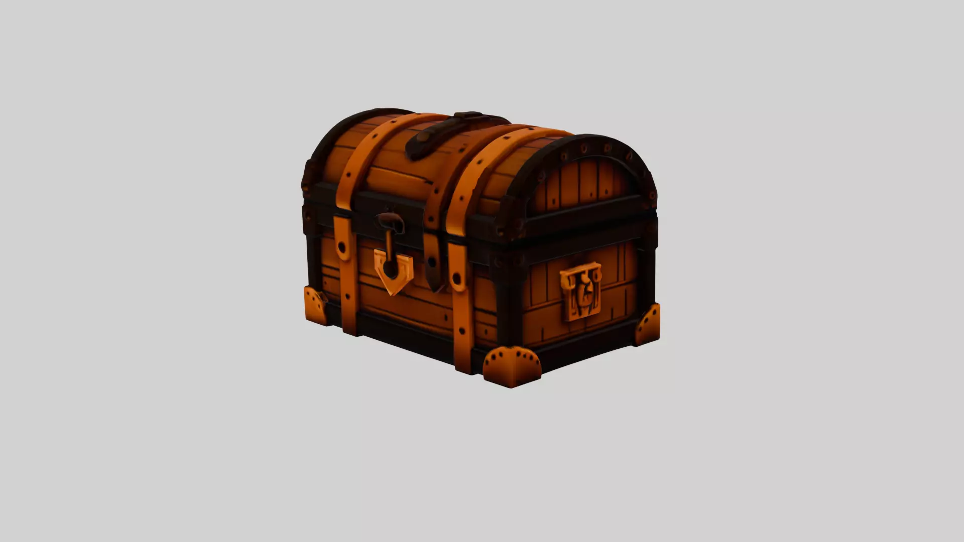 Treasure Chest Low-poly 3D model