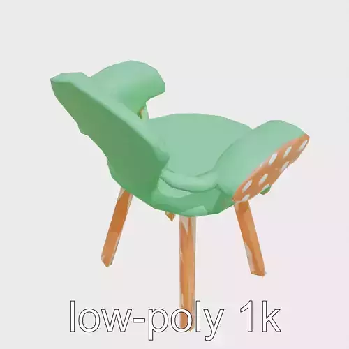Palm Leaf Chair with Coconut Armrests Toy Style