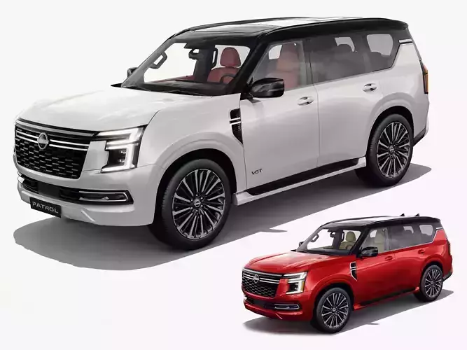 Nissan Patrol and Armada 2025 with interior 3D model