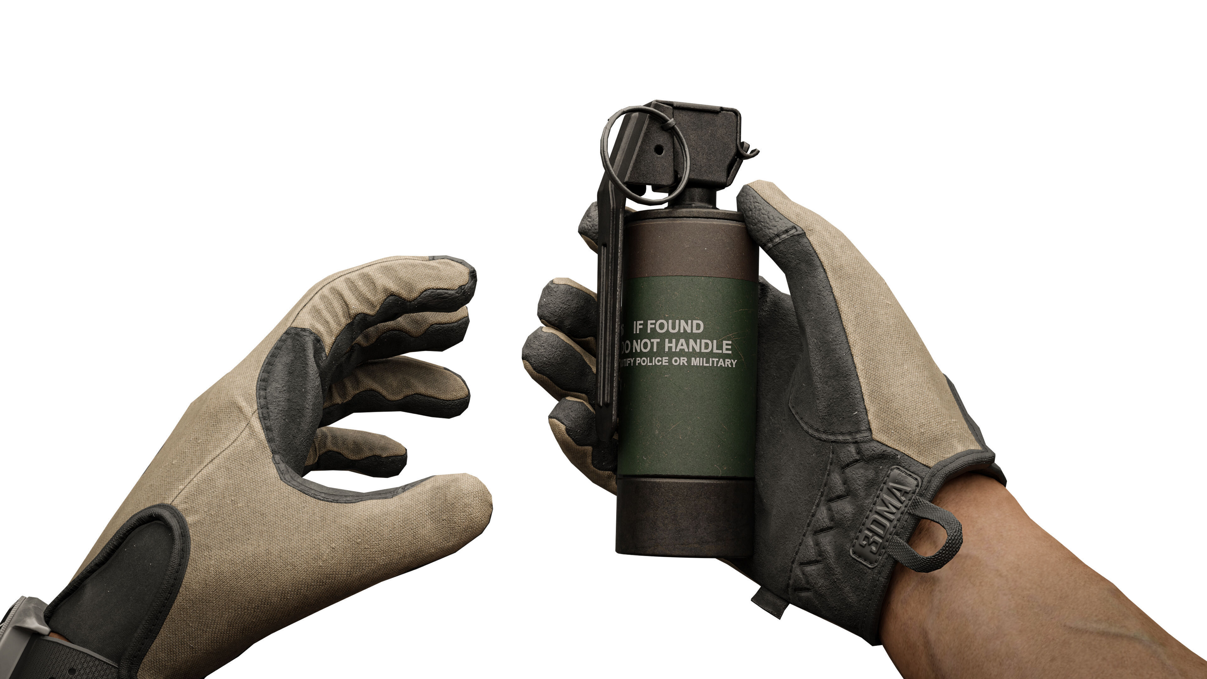 FREE NICO BTV 1 FLASH BANG GRENADE free VR / AR / low-poly 3D model ...