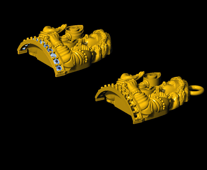 murgan god pendent 3D print model 3D print model_8