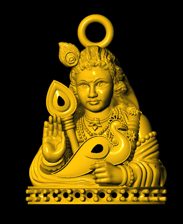 murgan god pendent 3D print model 3D print model_9