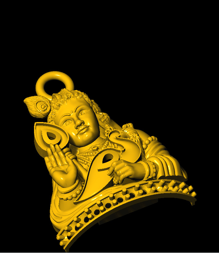 murgan god pendent 3D print model 3D print model_11