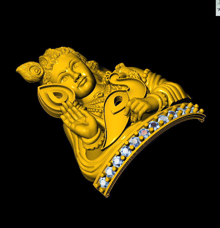 murgan god pendent 3D print model 3D print model_2