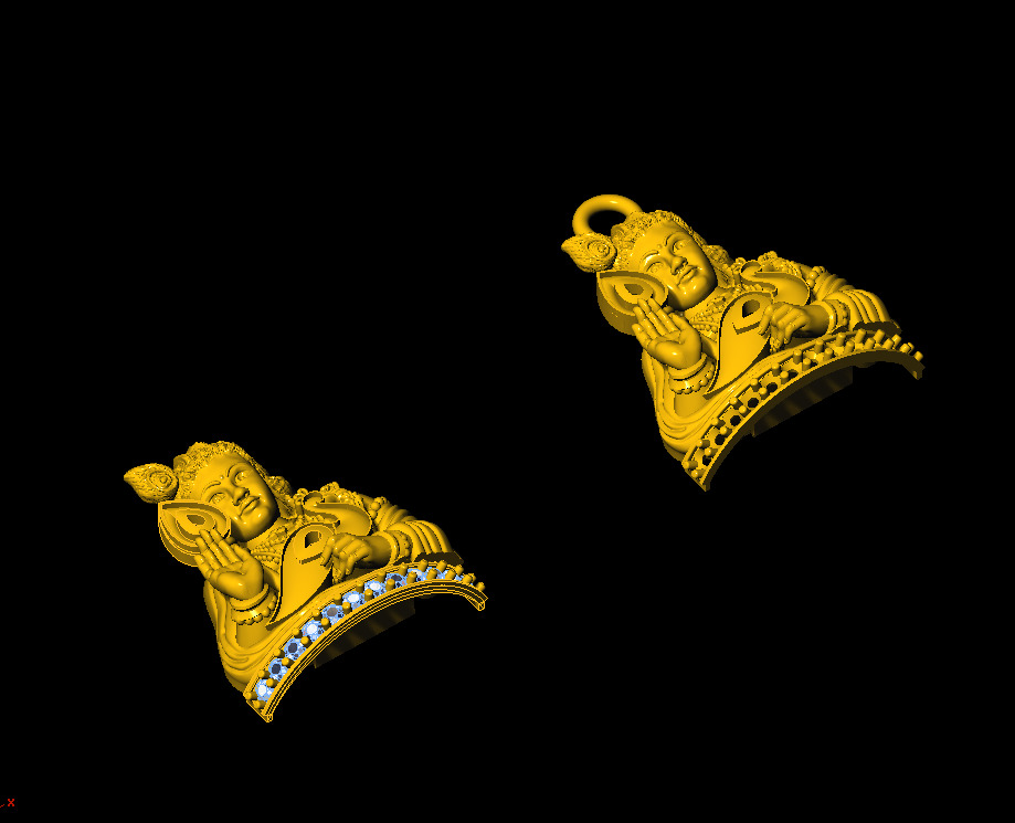 murgan god pendent 3D print model 3D print model_7