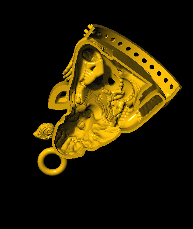 murgan god pendent 3D print model 3D print model_14