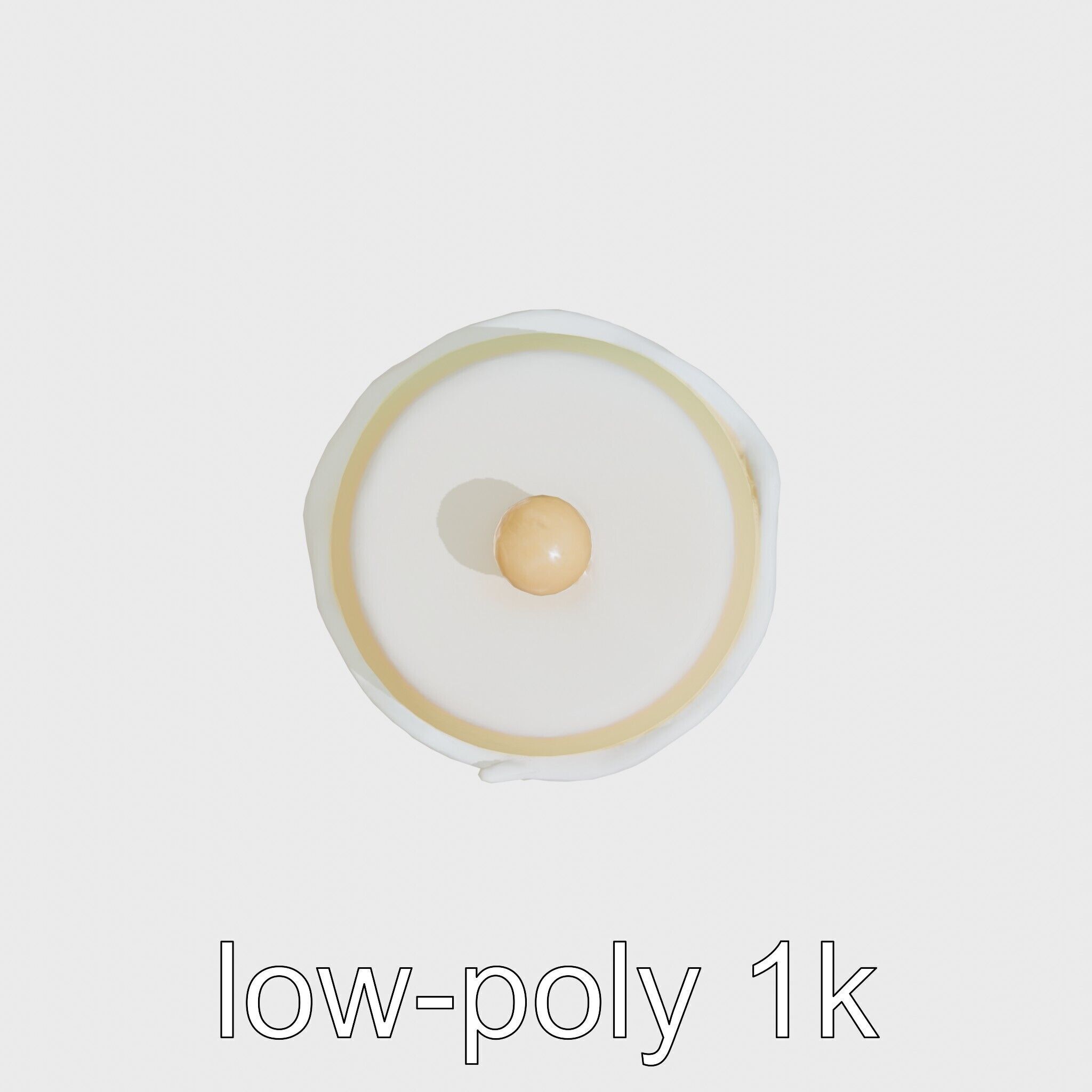 Ice Cream Cone Lamp Toy Style with Dripping Syrup Pendants Low-poly 3D model_8