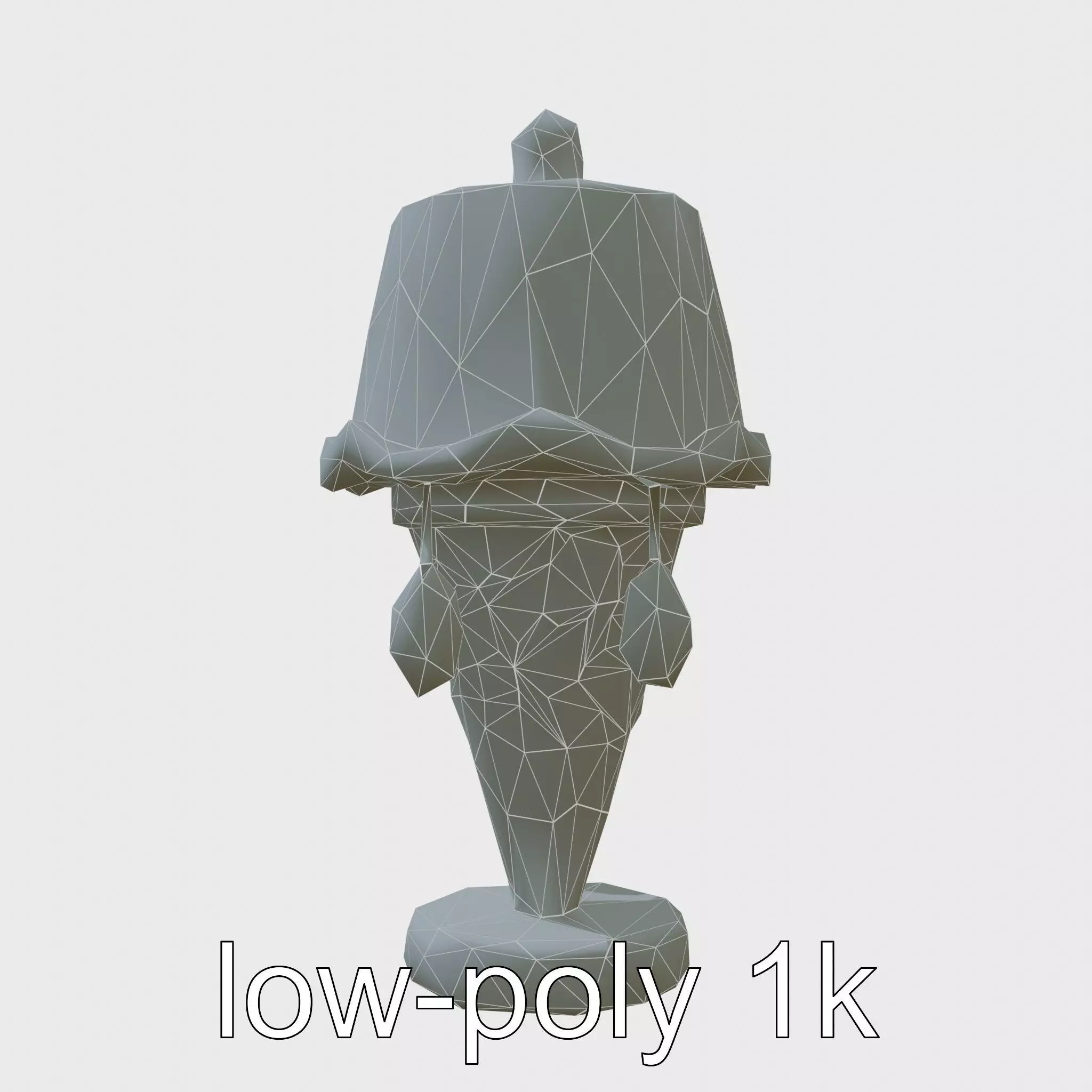 Ice Cream Cone Lamp Toy Style with Dripping Syrup Pendants Low-poly 3D model_0