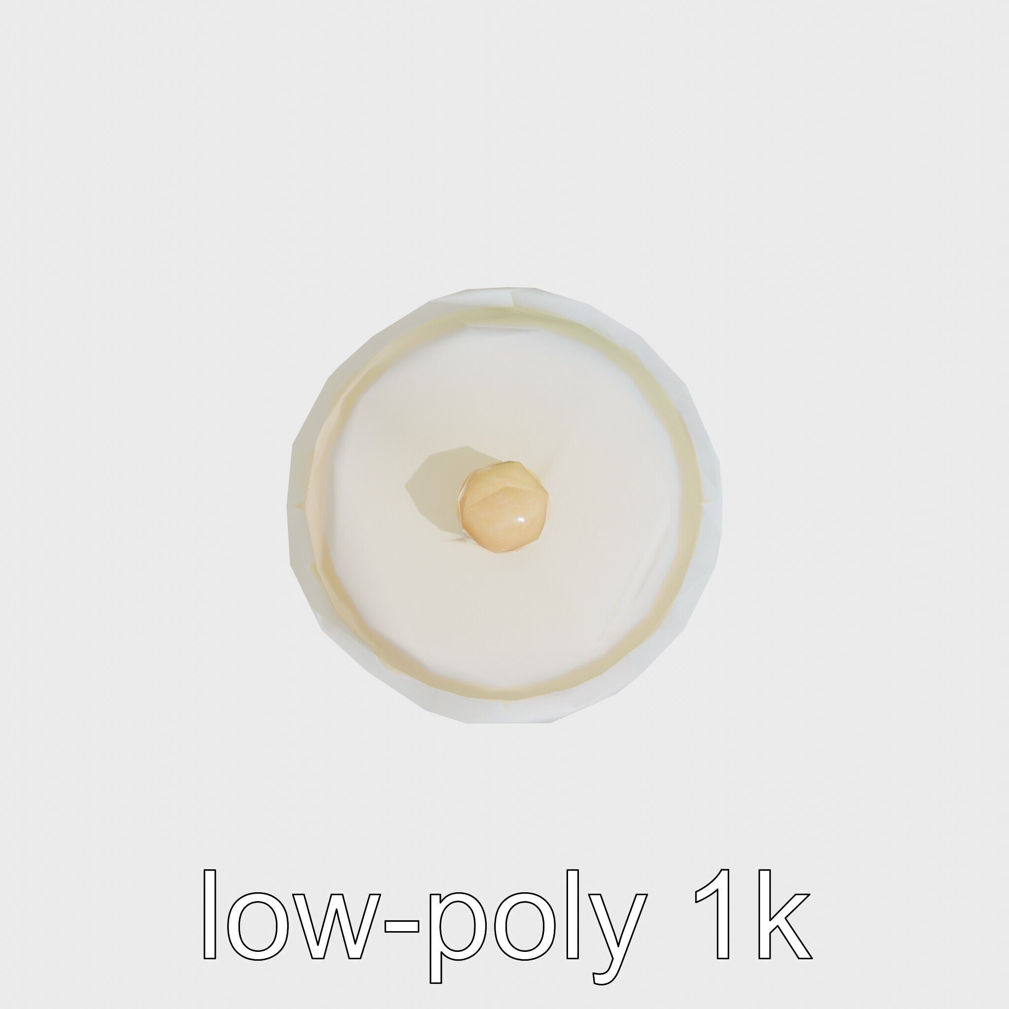 Ice Cream Cone Lamp Toy Style with Dripping Syrup Pendants Low-poly 3D model_27