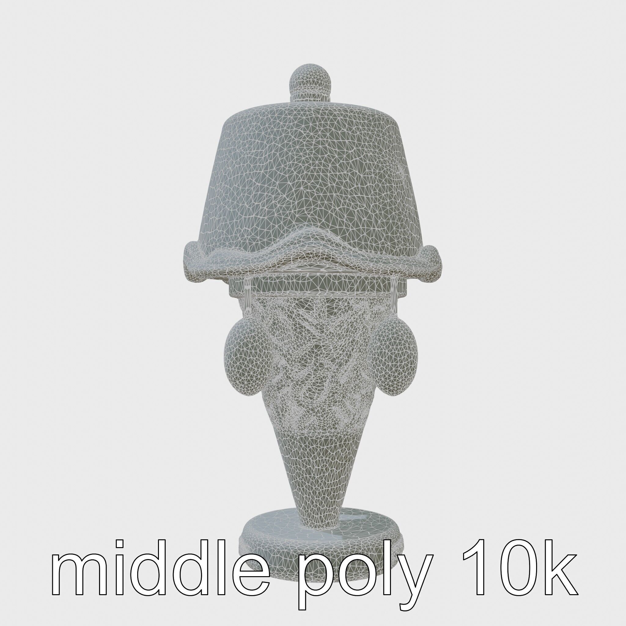 Ice Cream Cone Lamp Toy Style with Dripping Syrup Pendants Low-poly 3D model_2