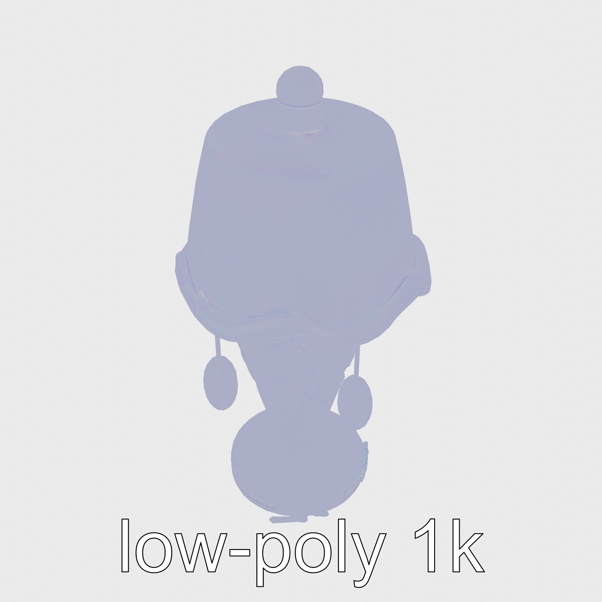 Ice Cream Cone Lamp Toy Style with Dripping Syrup Pendants Low-poly 3D model_19