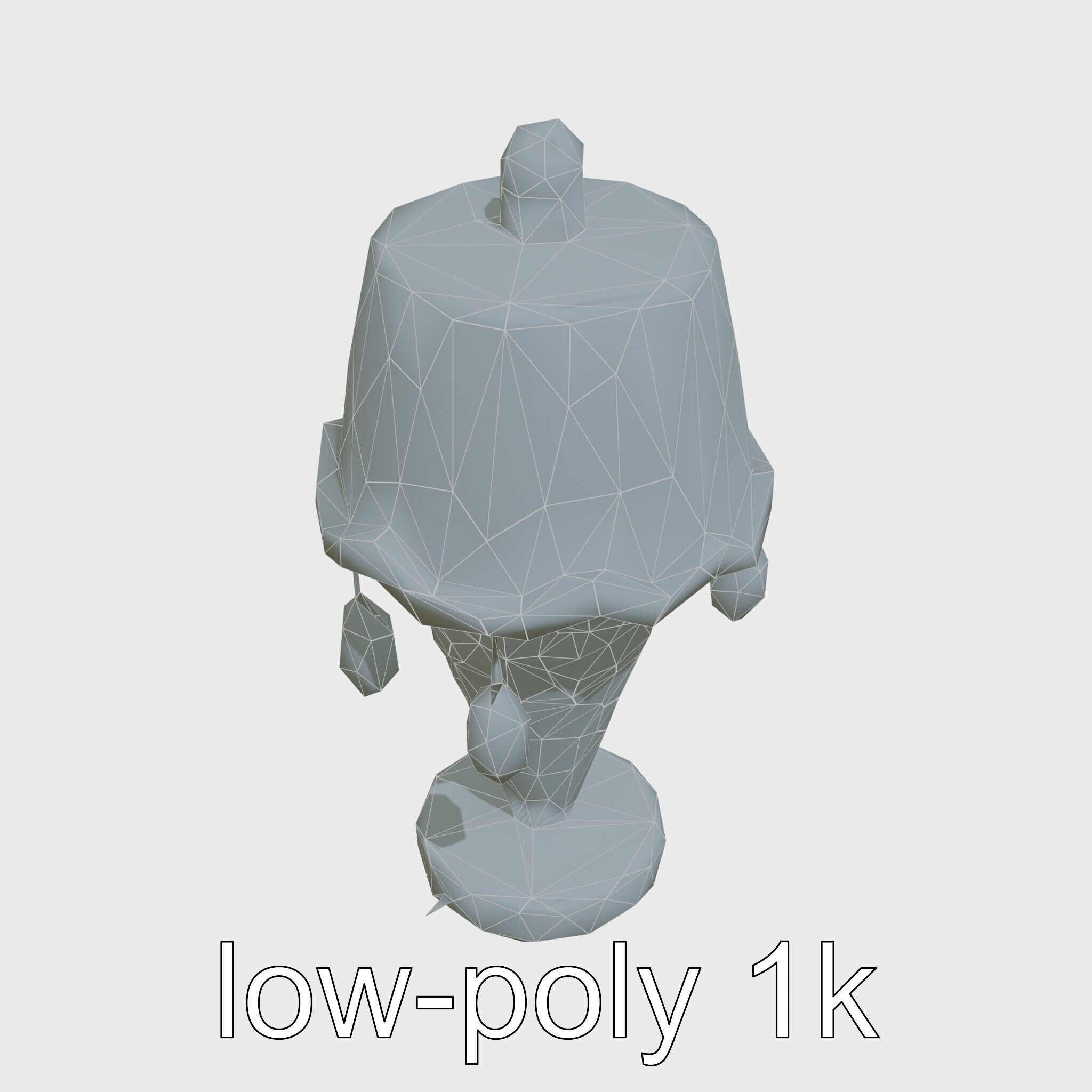 Ice Cream Cone Lamp Toy Style with Dripping Syrup Pendants Low-poly 3D model_14