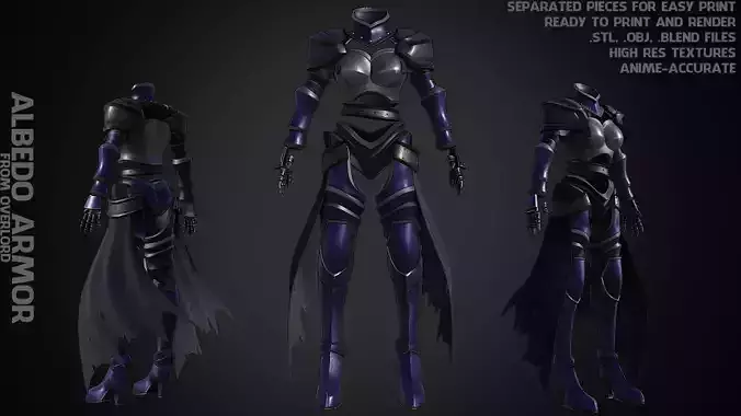 Overlord Albedo Armor for Cosplay 3D print model