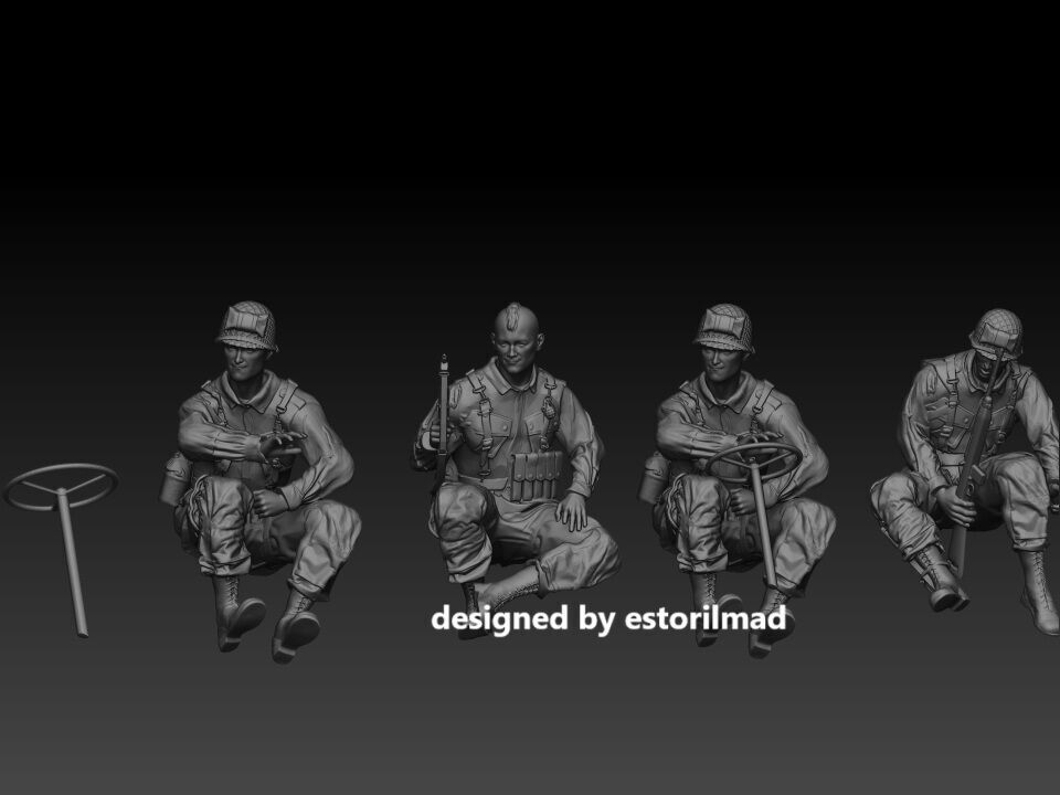 WW2 JEEP WILLY AND AMERICAN PARATROOPER 101 3D print model_2