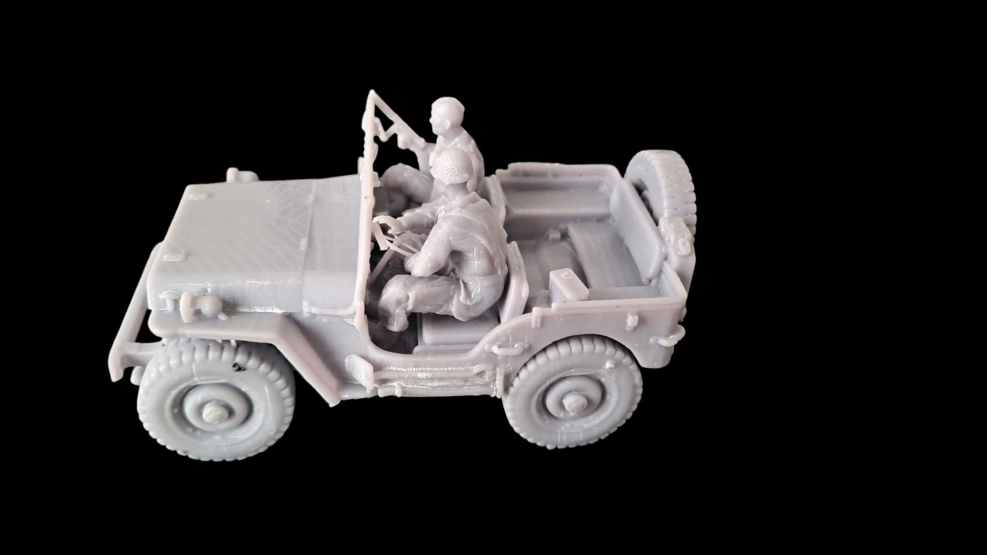 WW2 JEEP WILLY AND AMERICAN PARATROOPER 101 3D print model_4