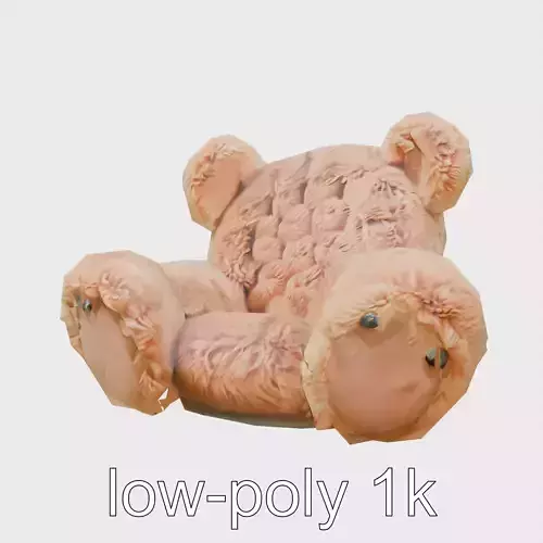 Plush Bear Armchair with Honeycomb Seat Design