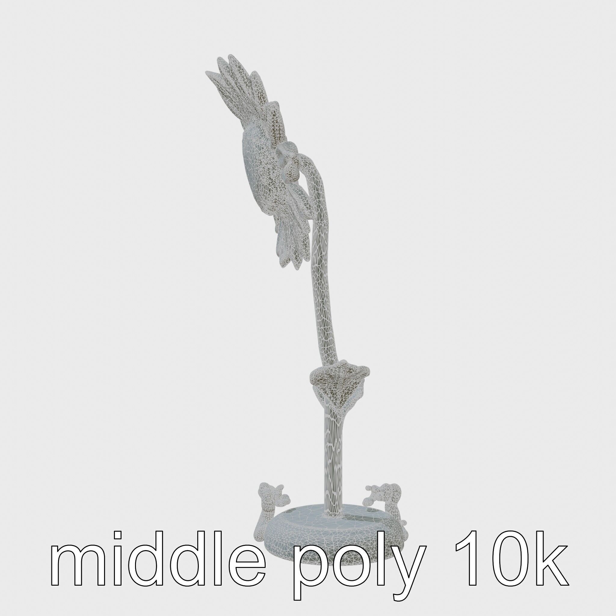 Sunflower Lamp with Adjustable Petals and Cartoon Style Worms Low-poly 3D model_10