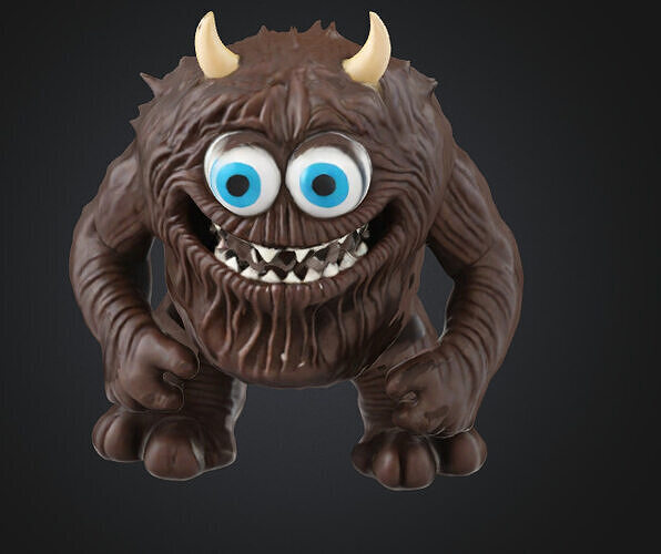 cartoonish monster 3D model