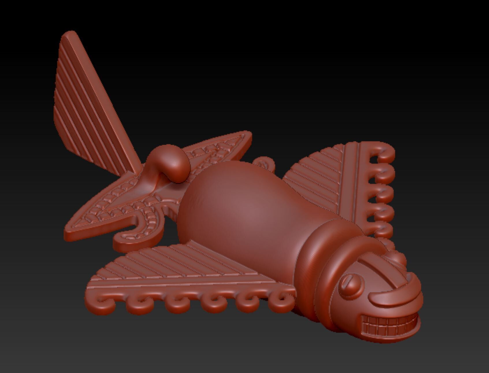 Inca Plane Set x4 Planes 3D print model_7