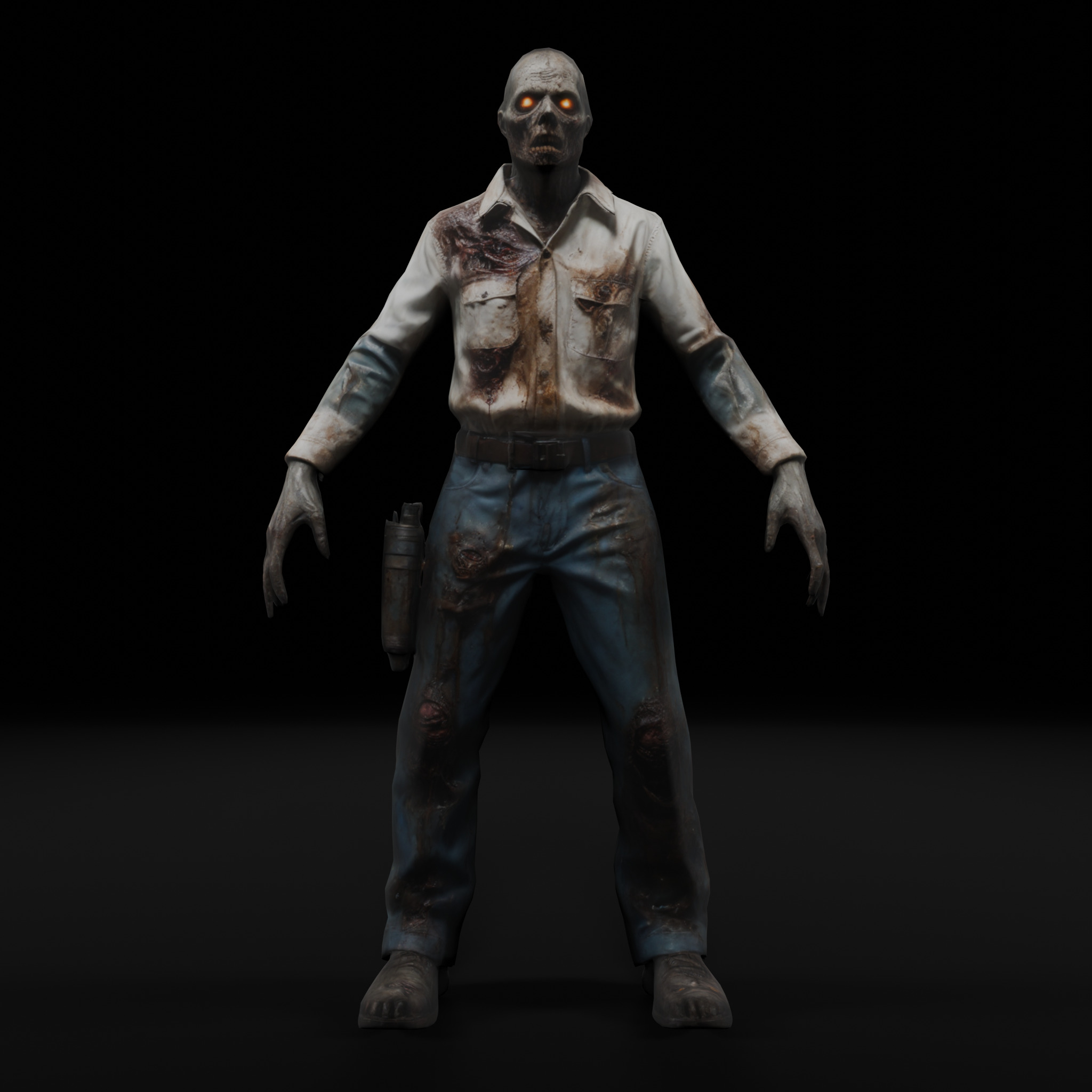 Zombie Mechanic - Game Ready Rigged 36 Animations Low-poly 3D model_3