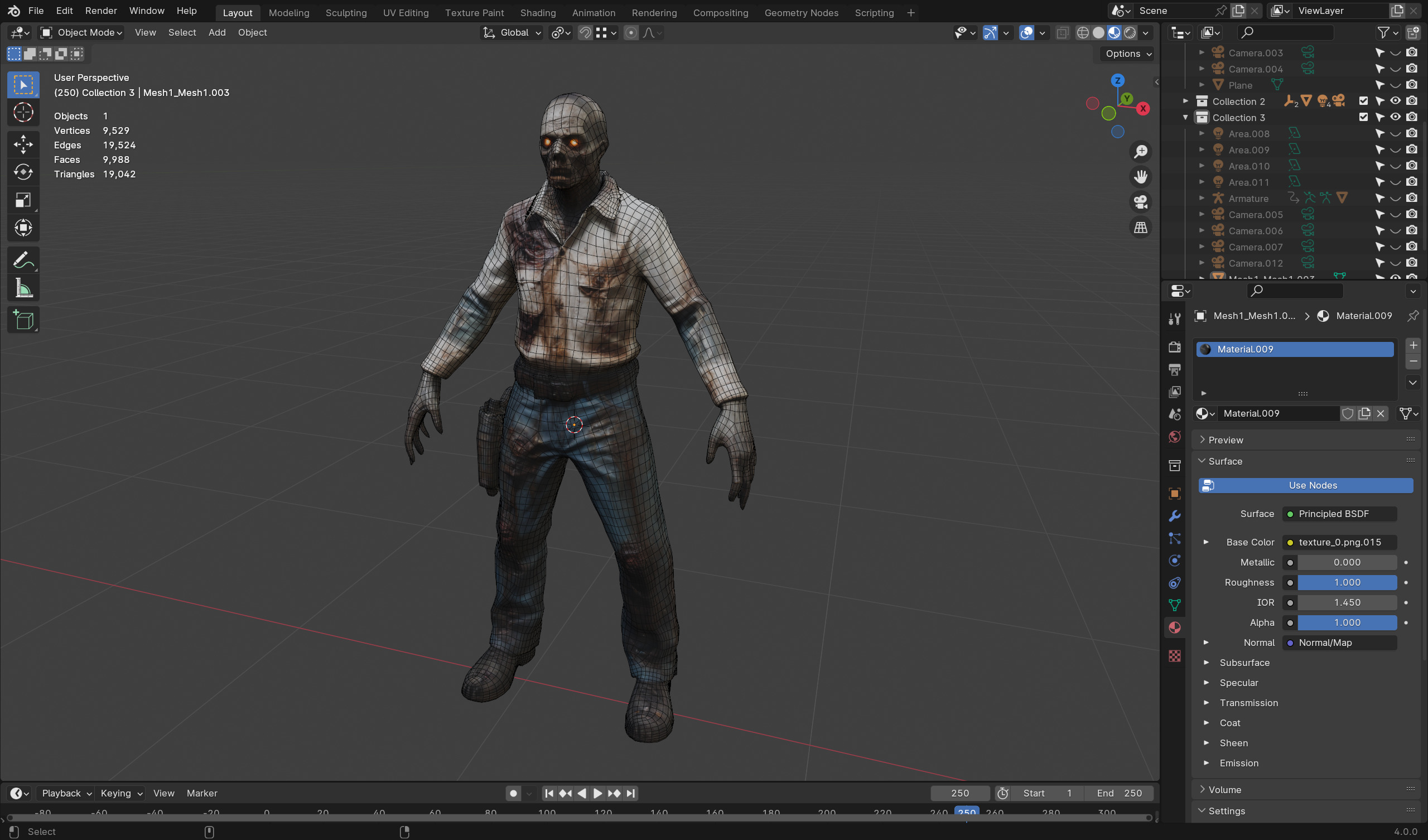 Zombie Mechanic - Game Ready Rigged 36 Animations Low-poly 3D model_5