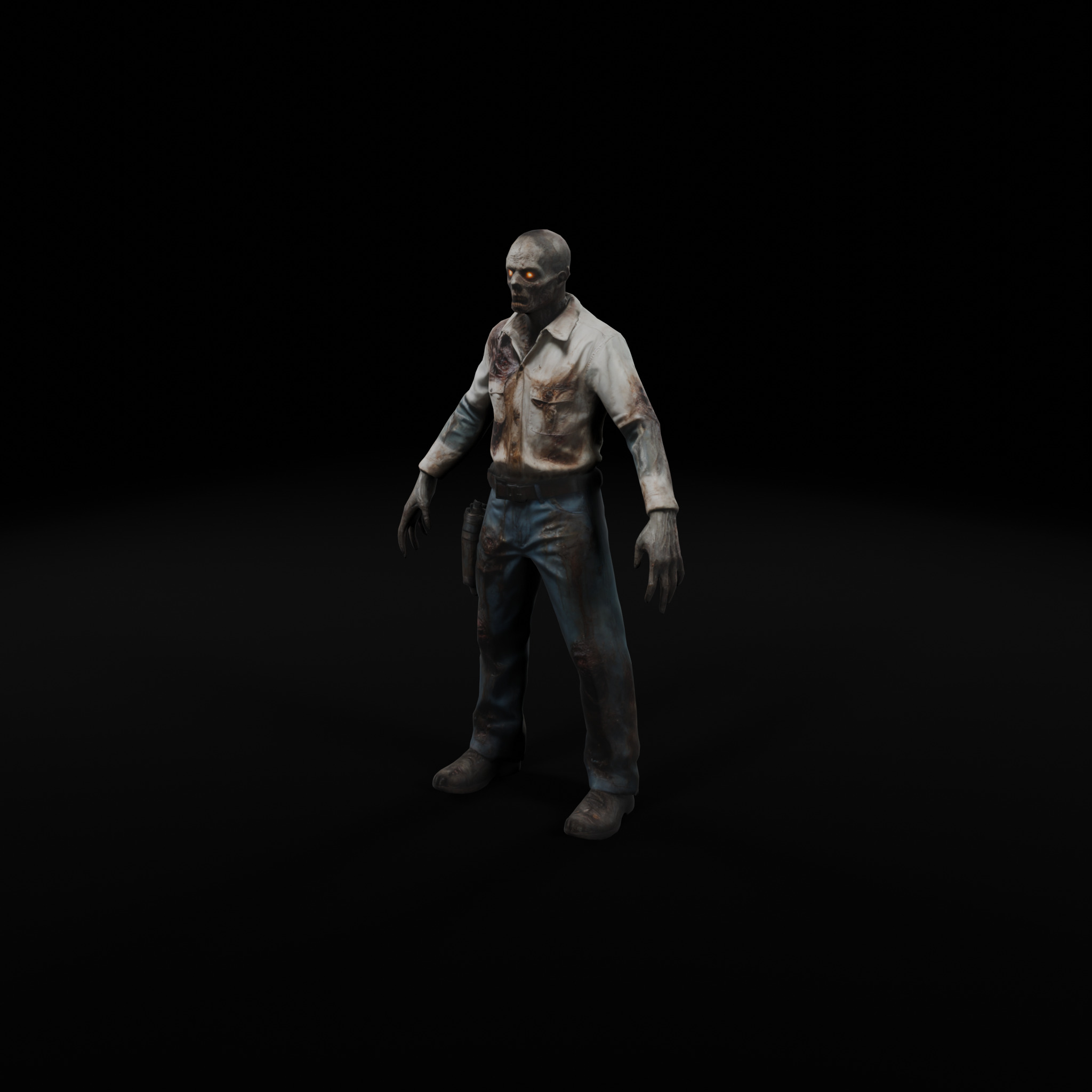 Zombie Mechanic - Game Ready Rigged 36 Animations Low-poly 3D model_1