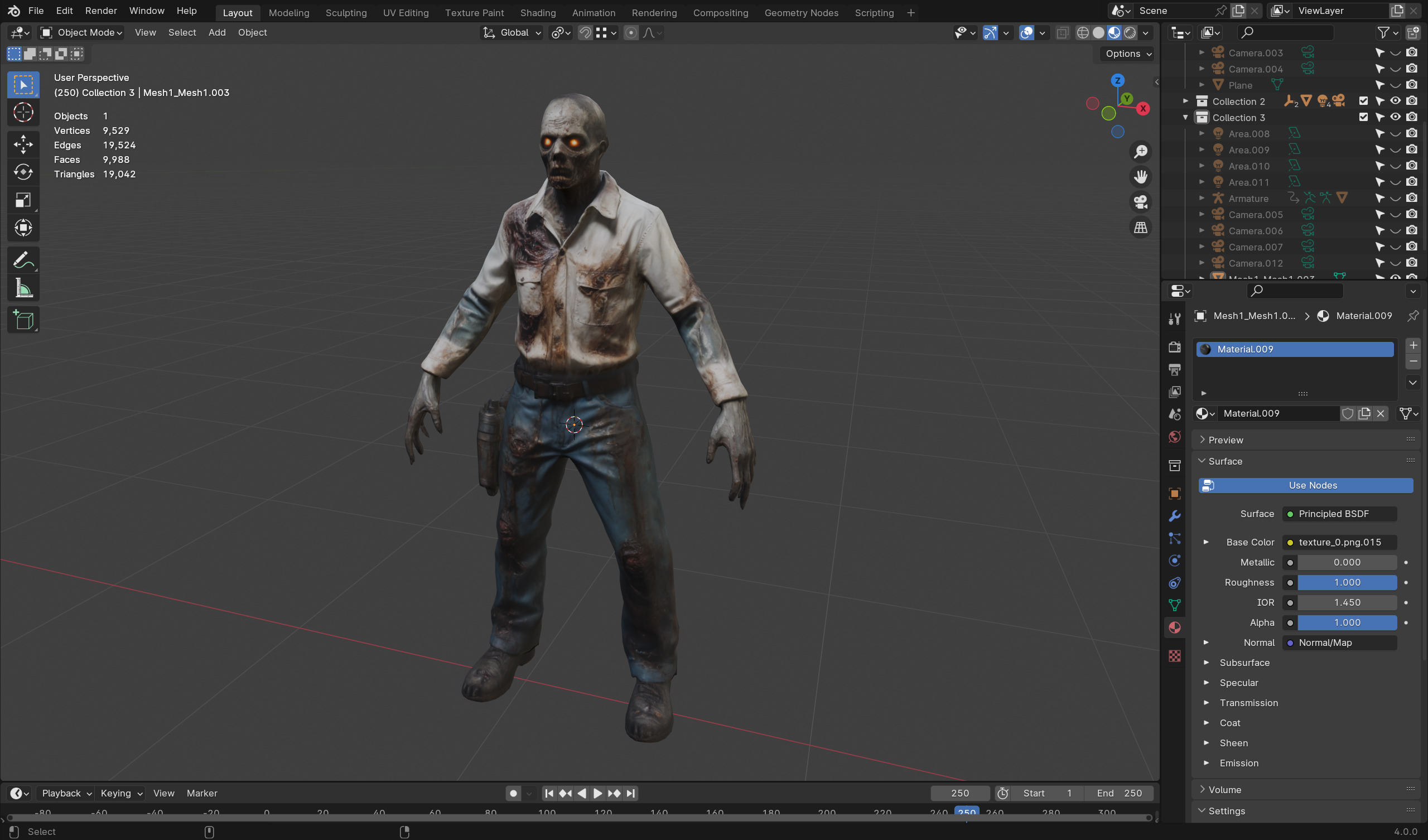 Zombie Mechanic - Game Ready Rigged 36 Animations Low-poly 3D model_4