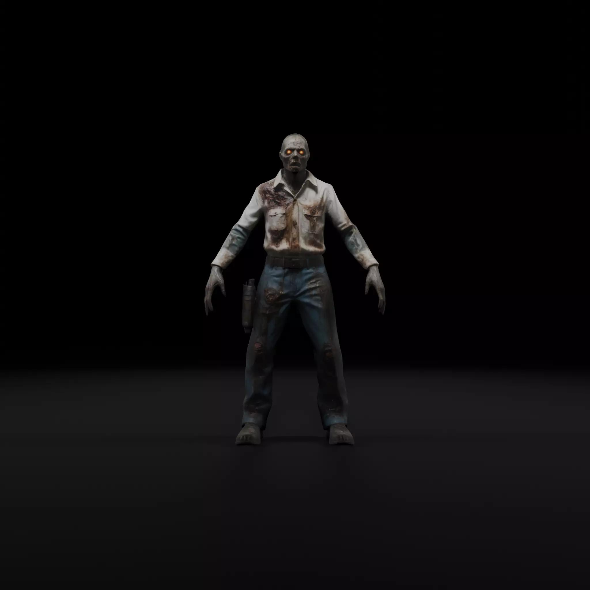 Zombie Mechanic - Game Ready Rigged 36 Animations Low-poly 3D model_0