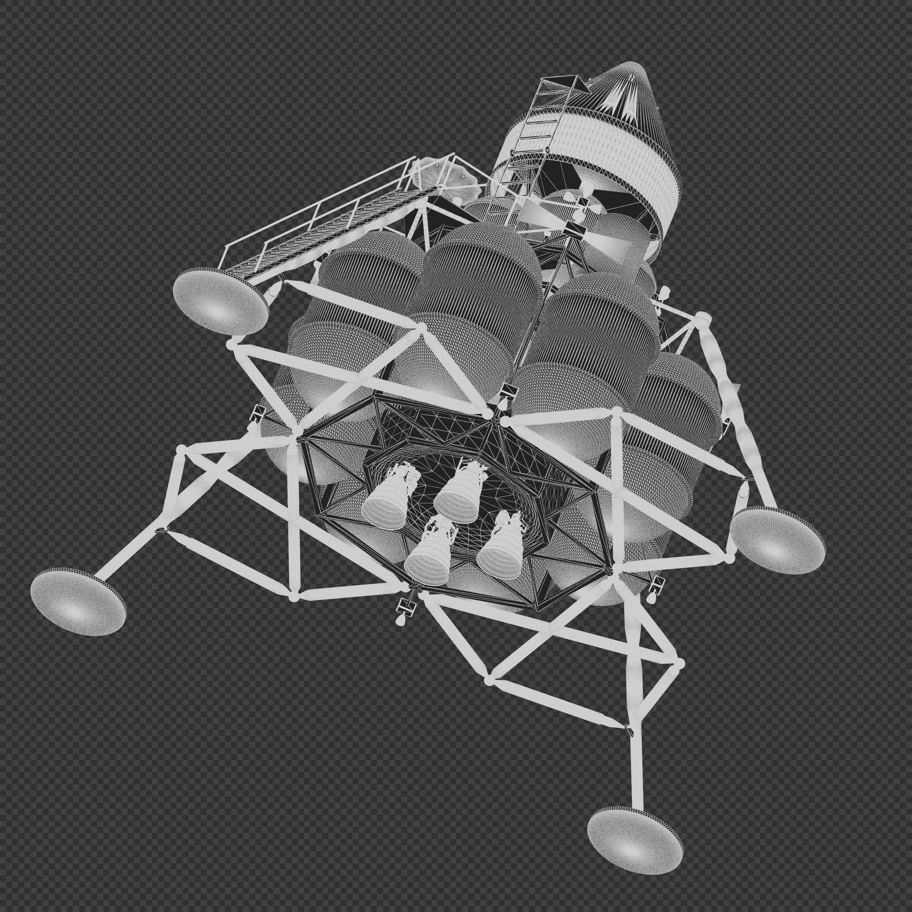 First Lunar Outpost Piloted Lander 3D model_11