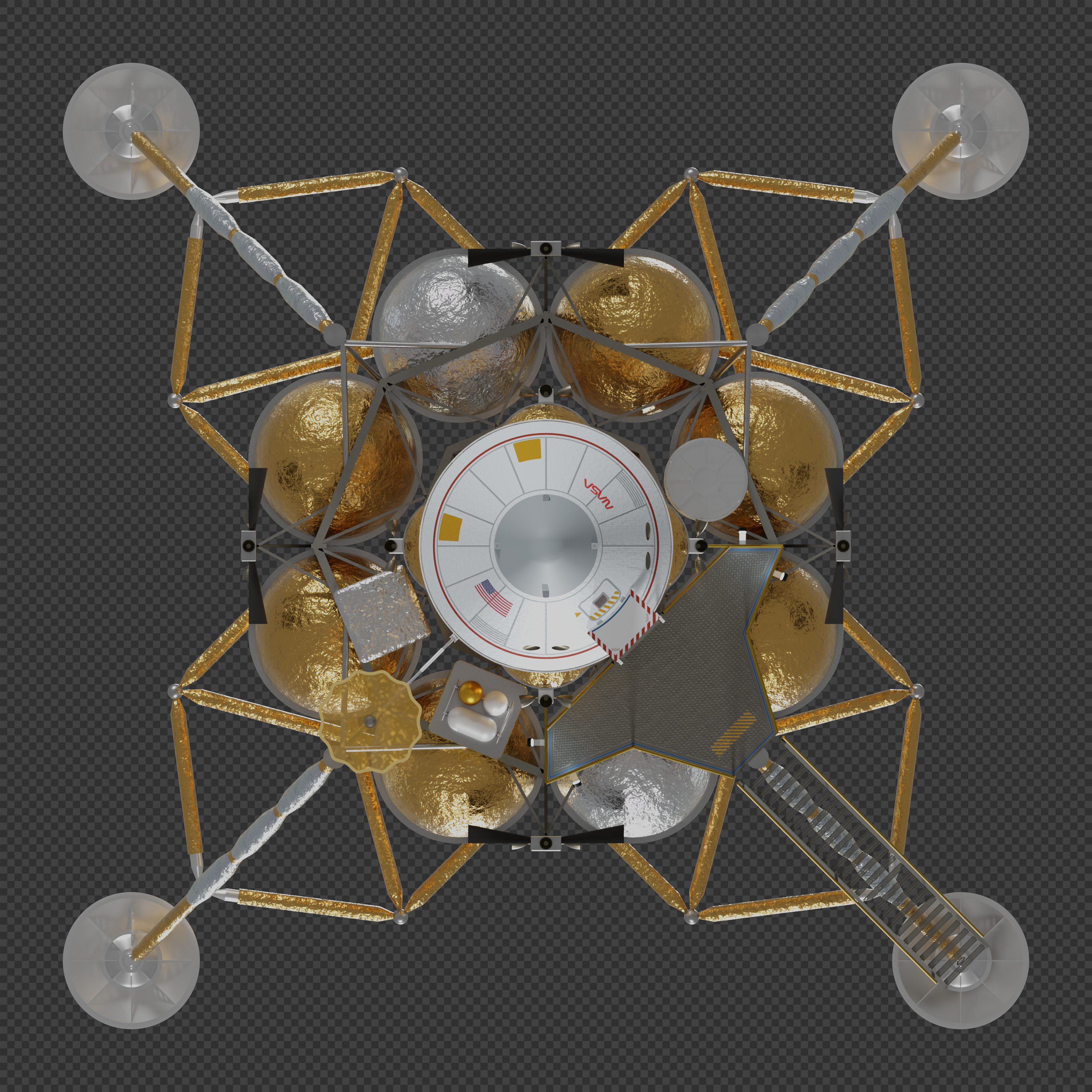 First Lunar Outpost Piloted Lander 3D model_7