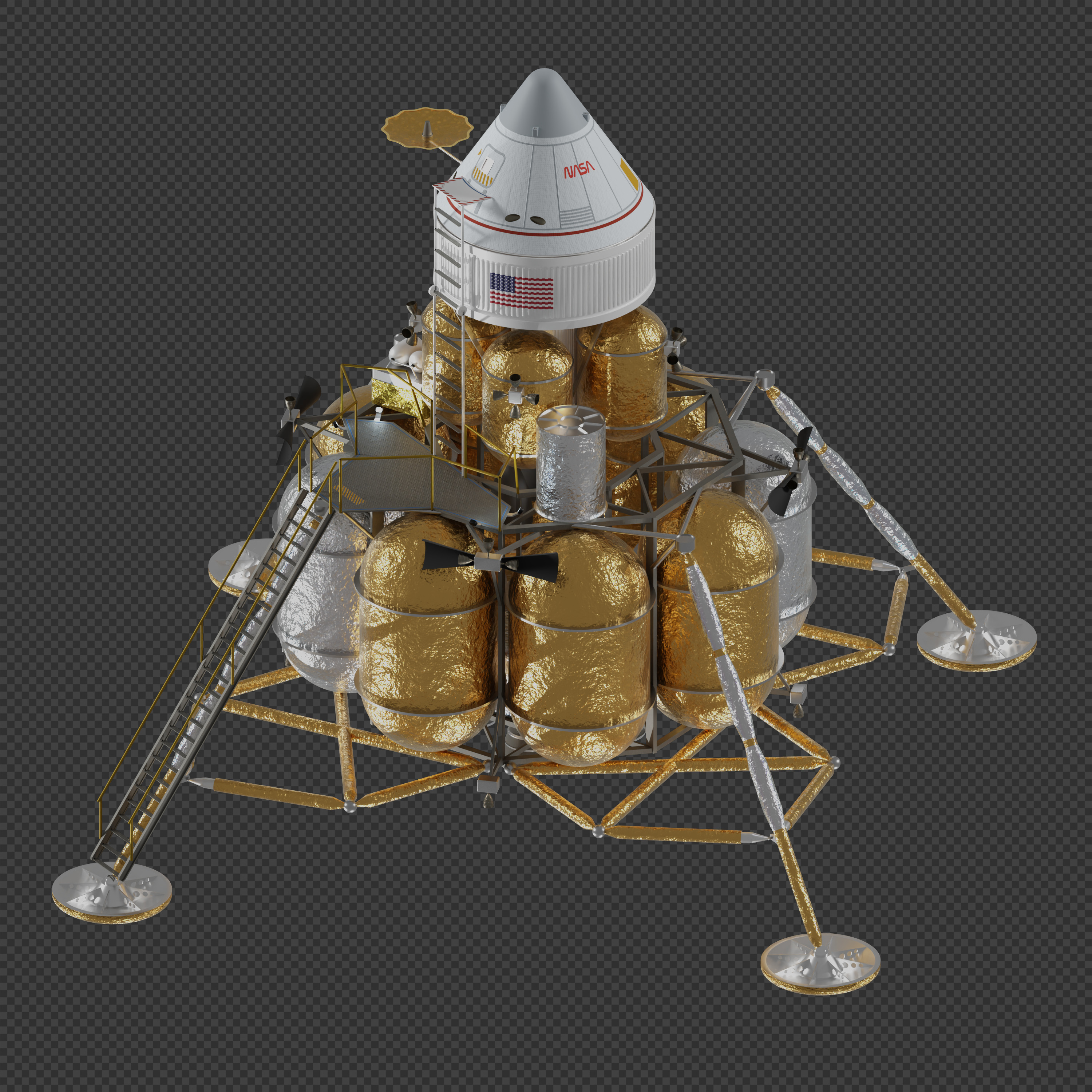 First Lunar Outpost Piloted Lander 3D model_1