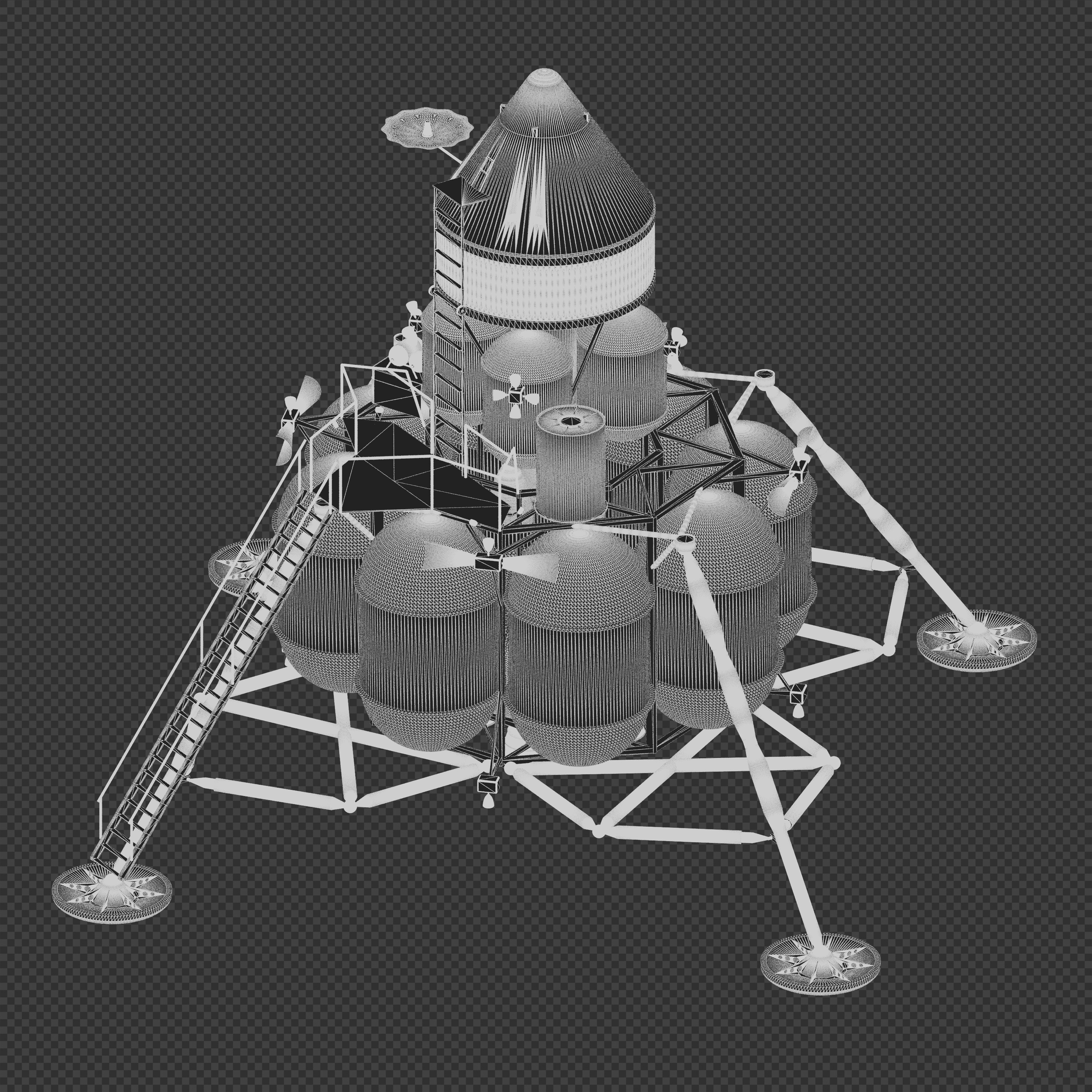 First Lunar Outpost Piloted Lander 3D model_10