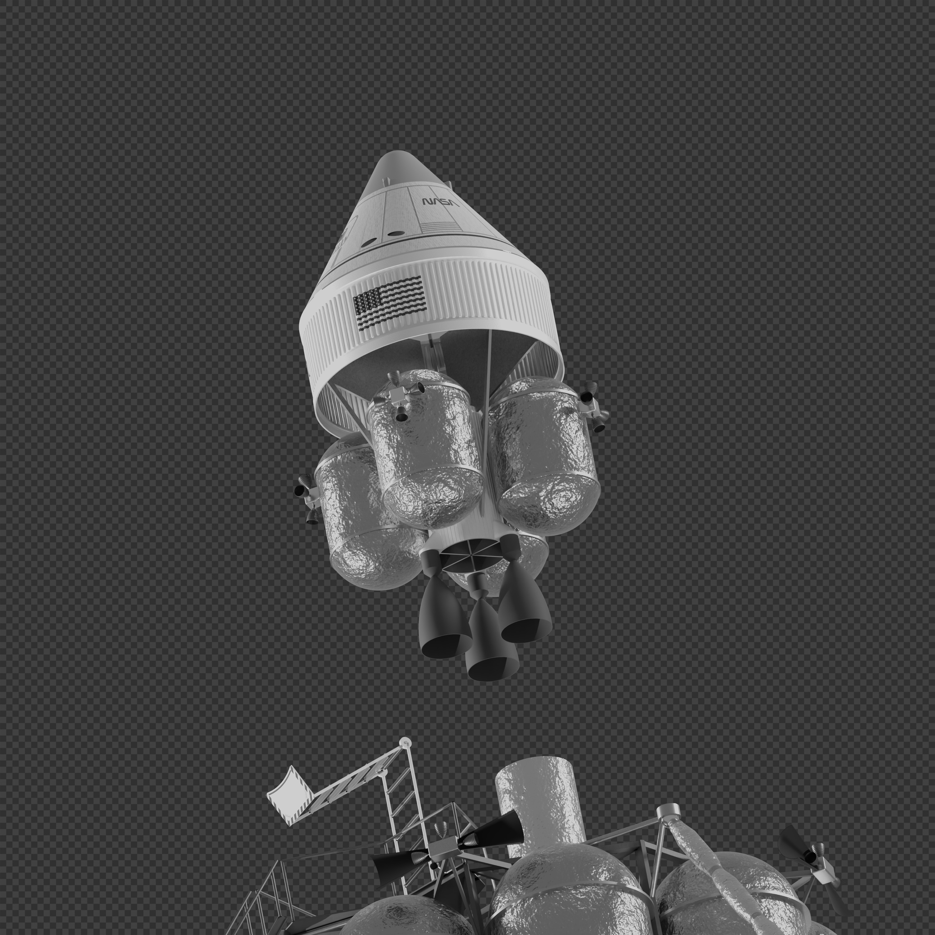 First Lunar Outpost Piloted Lander 3D model_3