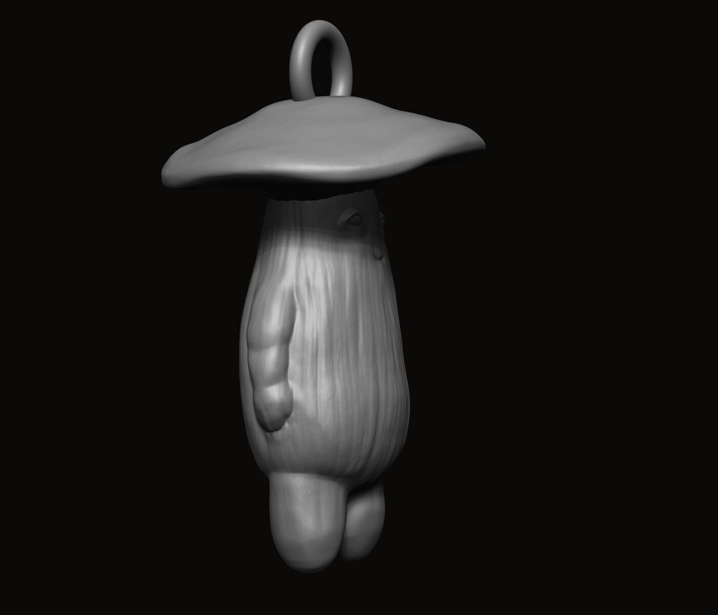 Mushroom Figure Pendant - Statue 3D print model_12