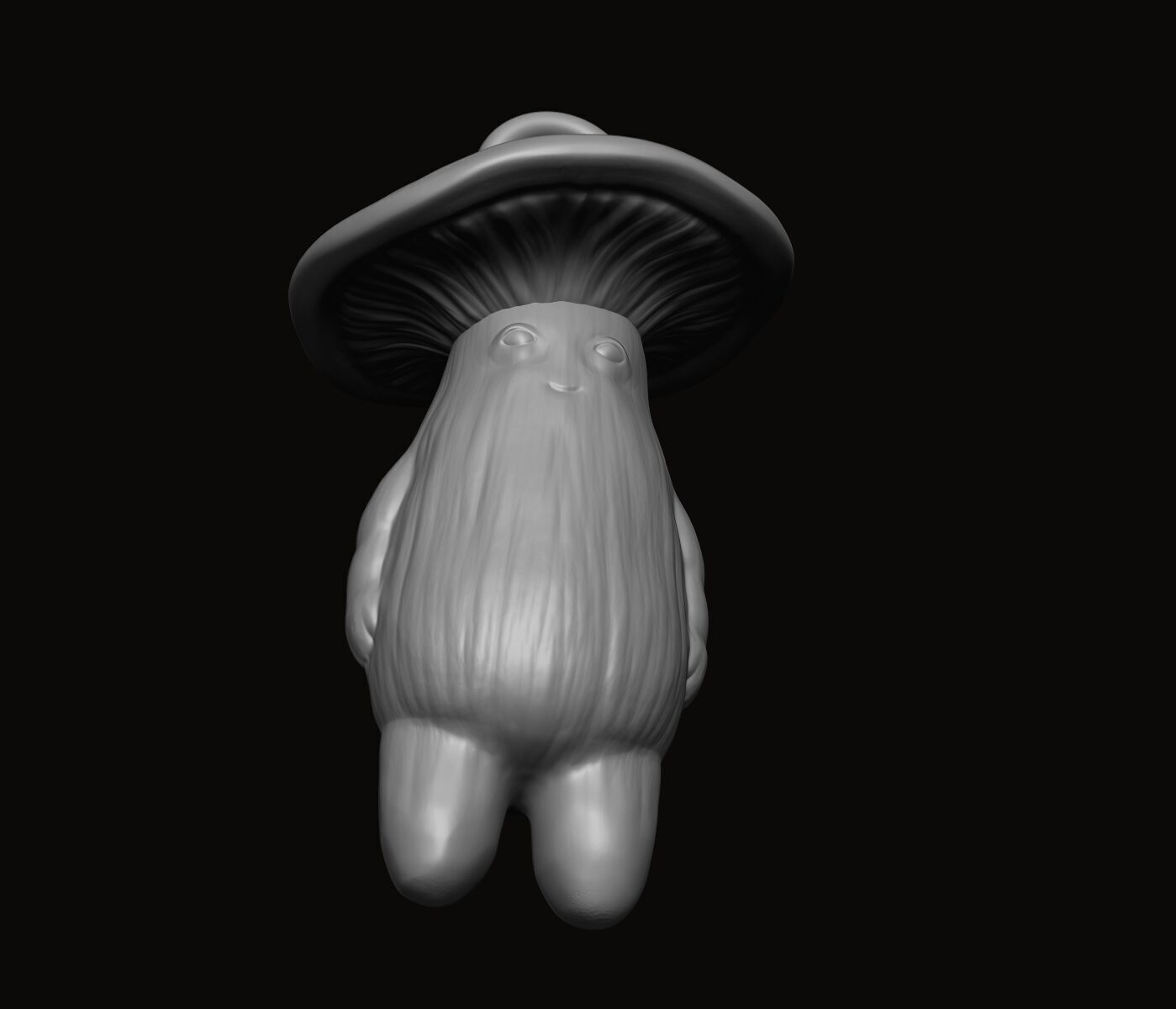 Mushroom Figure Pendant - Statue 3D print model_15