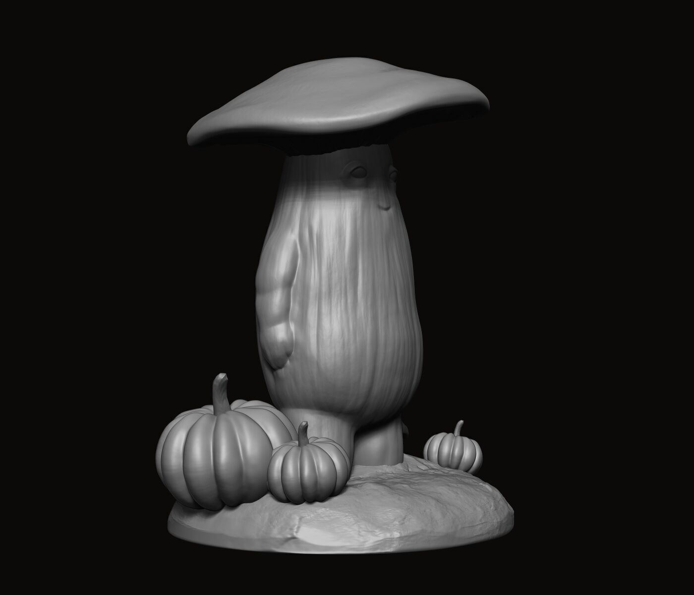 Mushroom Figure Pendant - Statue 3D print model_7